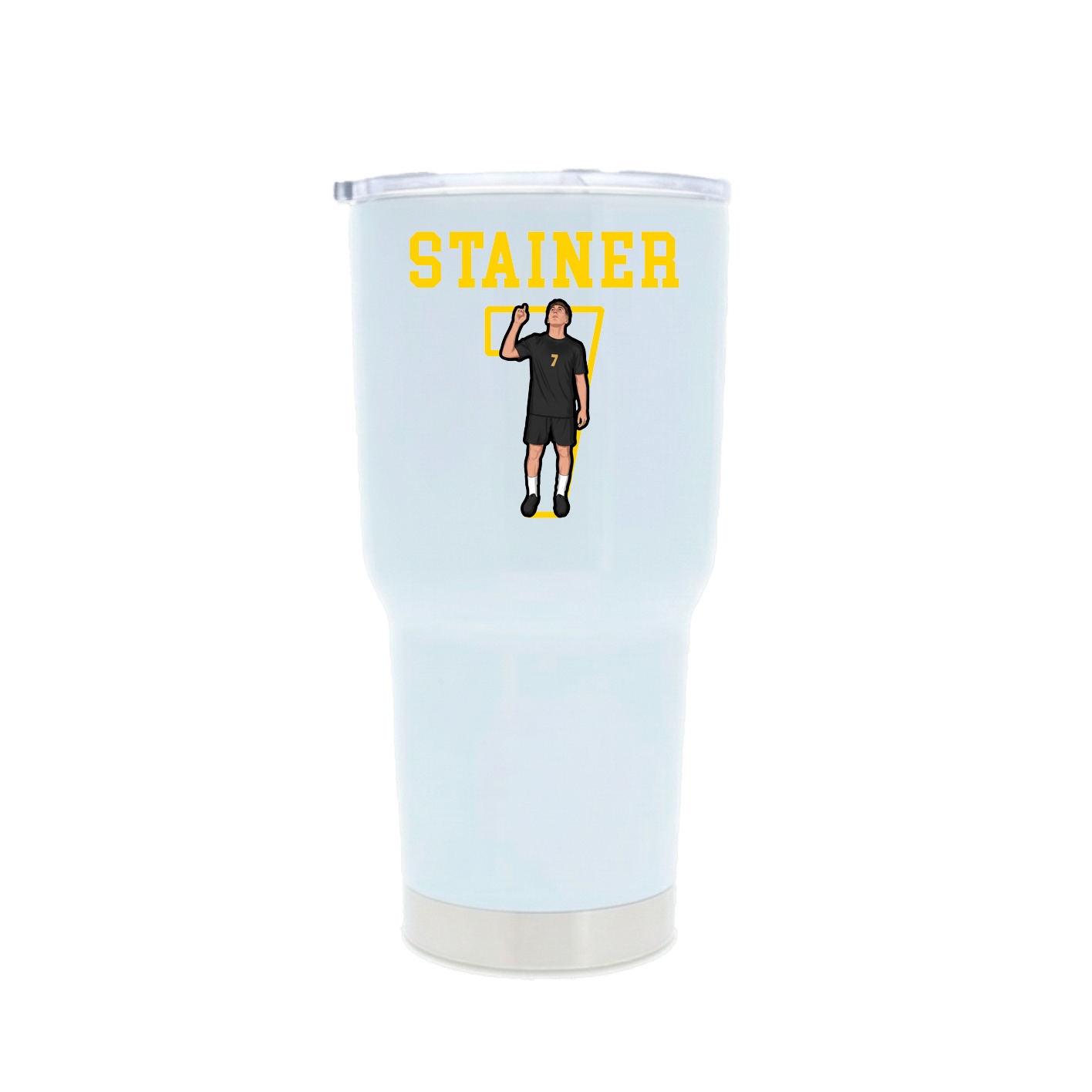 30oz Stainless Steel Tumbler — Shirsey in White