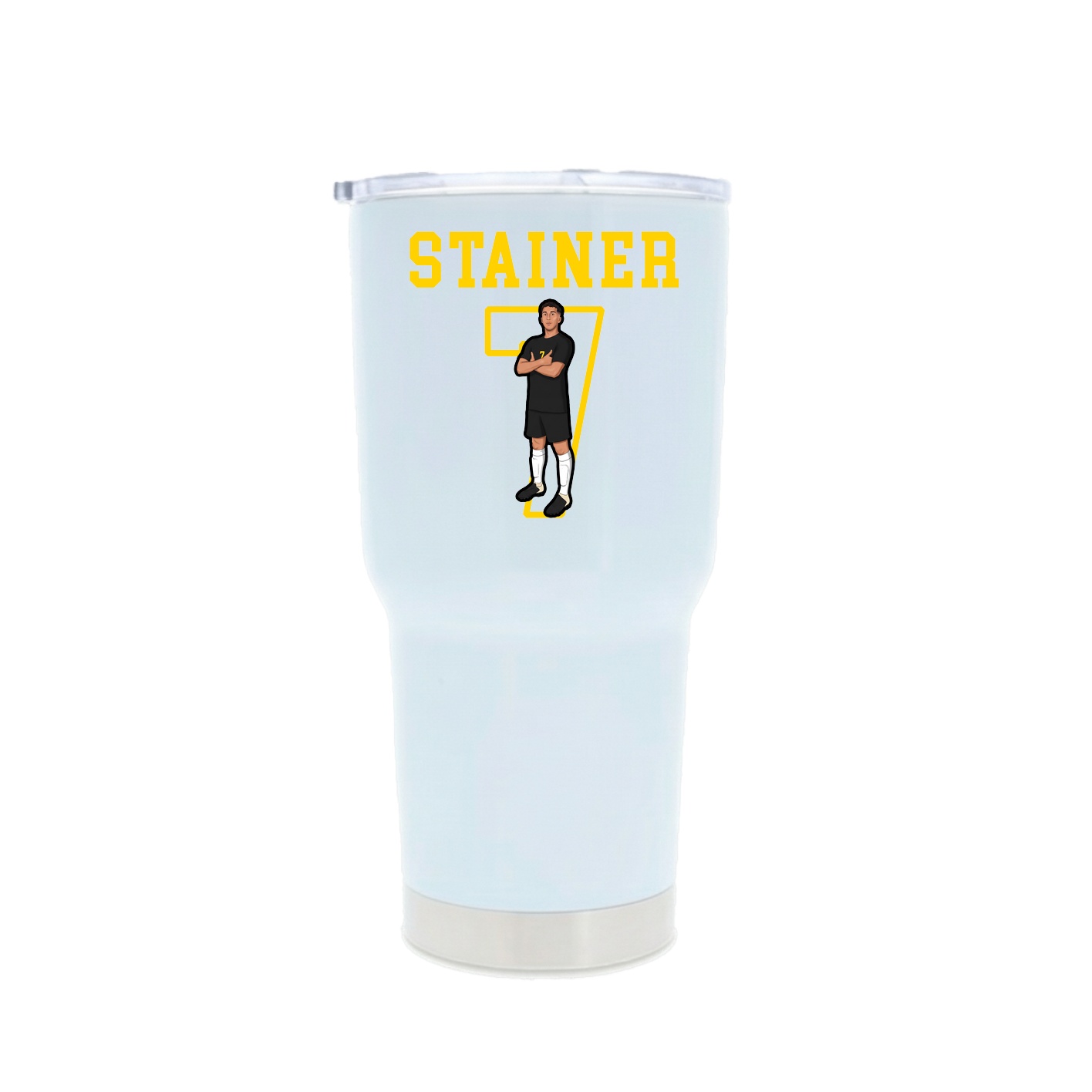 30oz Stainless Steel Tumbler — Shirsey in White