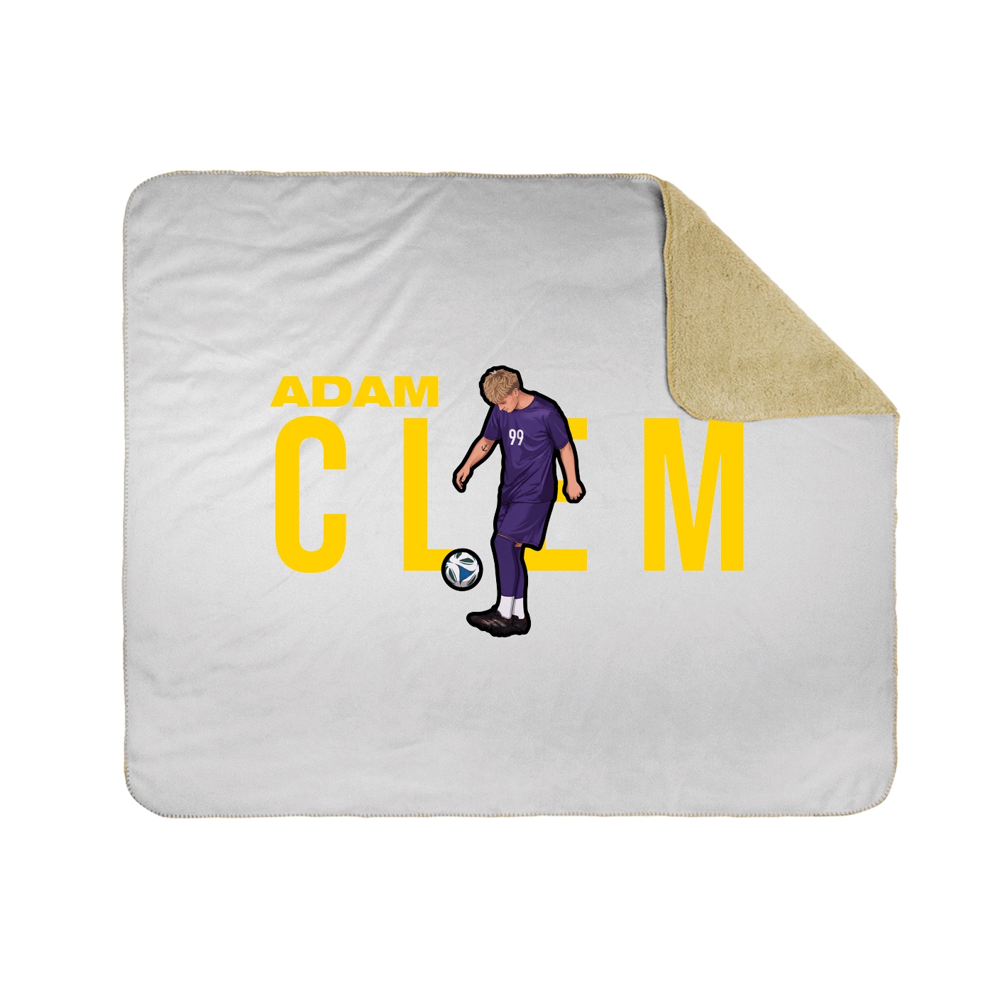 Throw Blanket — Player Name in White