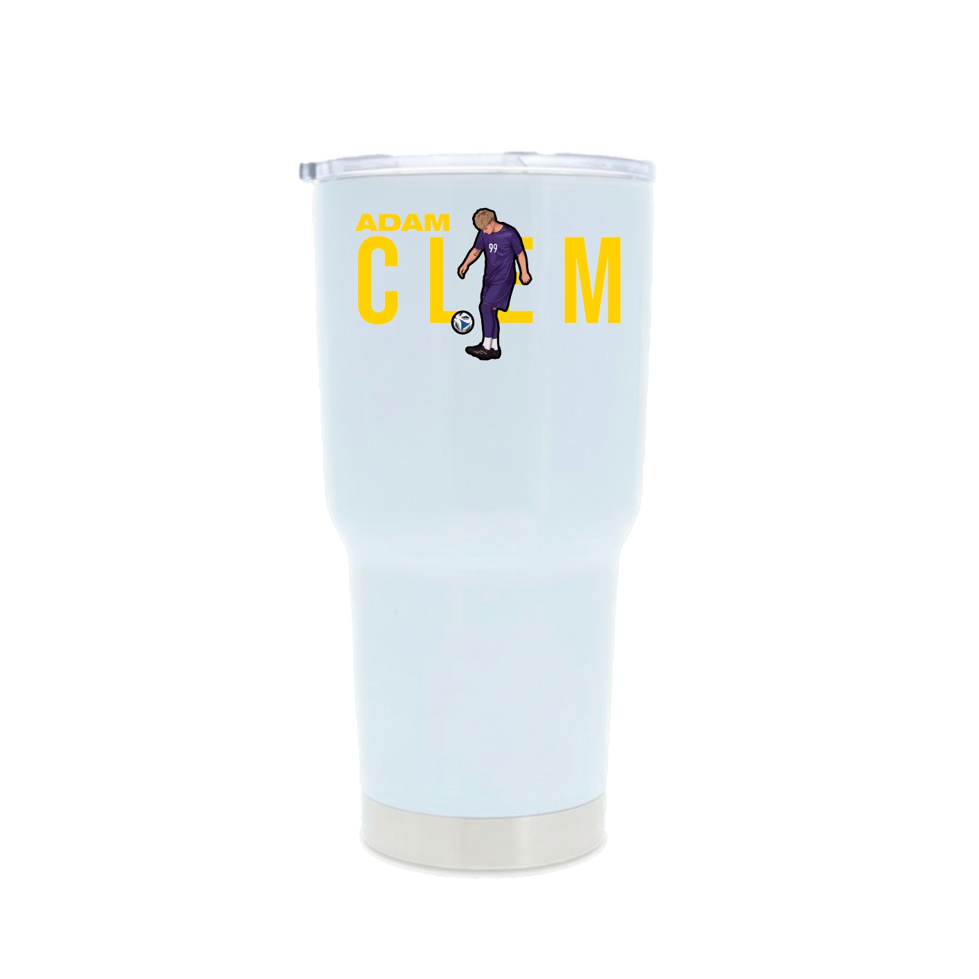30oz Stainless Steel Tumbler — Player Name in White