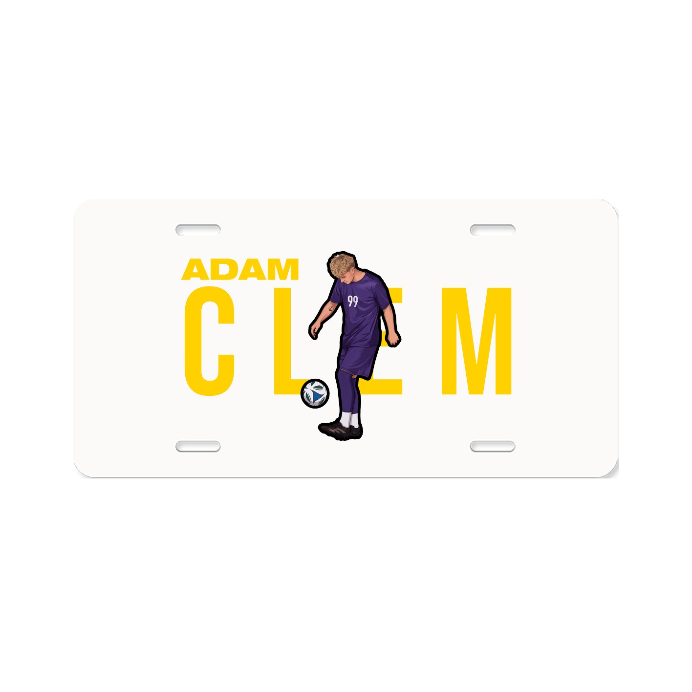 License Plate — Player Name in Classic