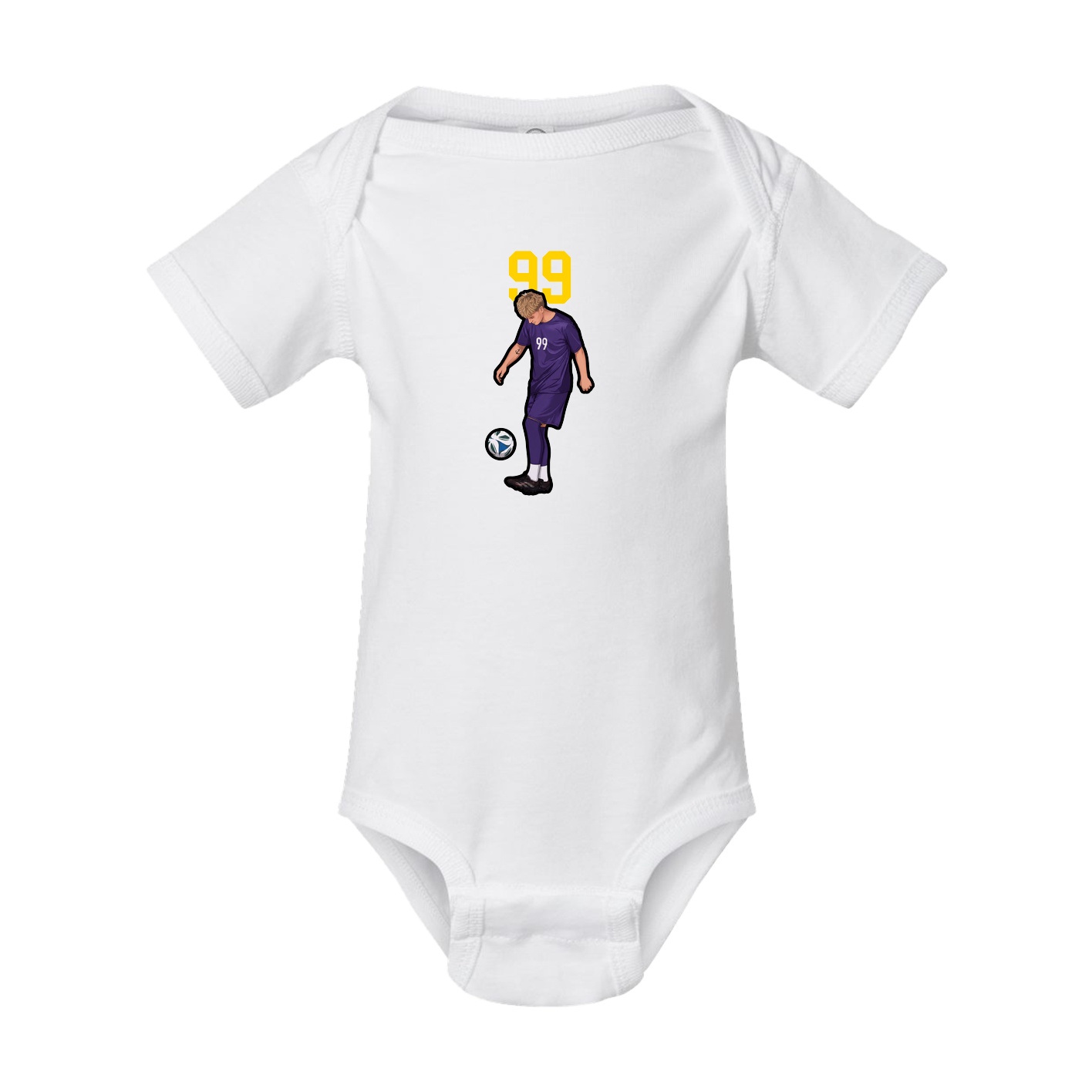 Baby Onesie — Number Top in White
