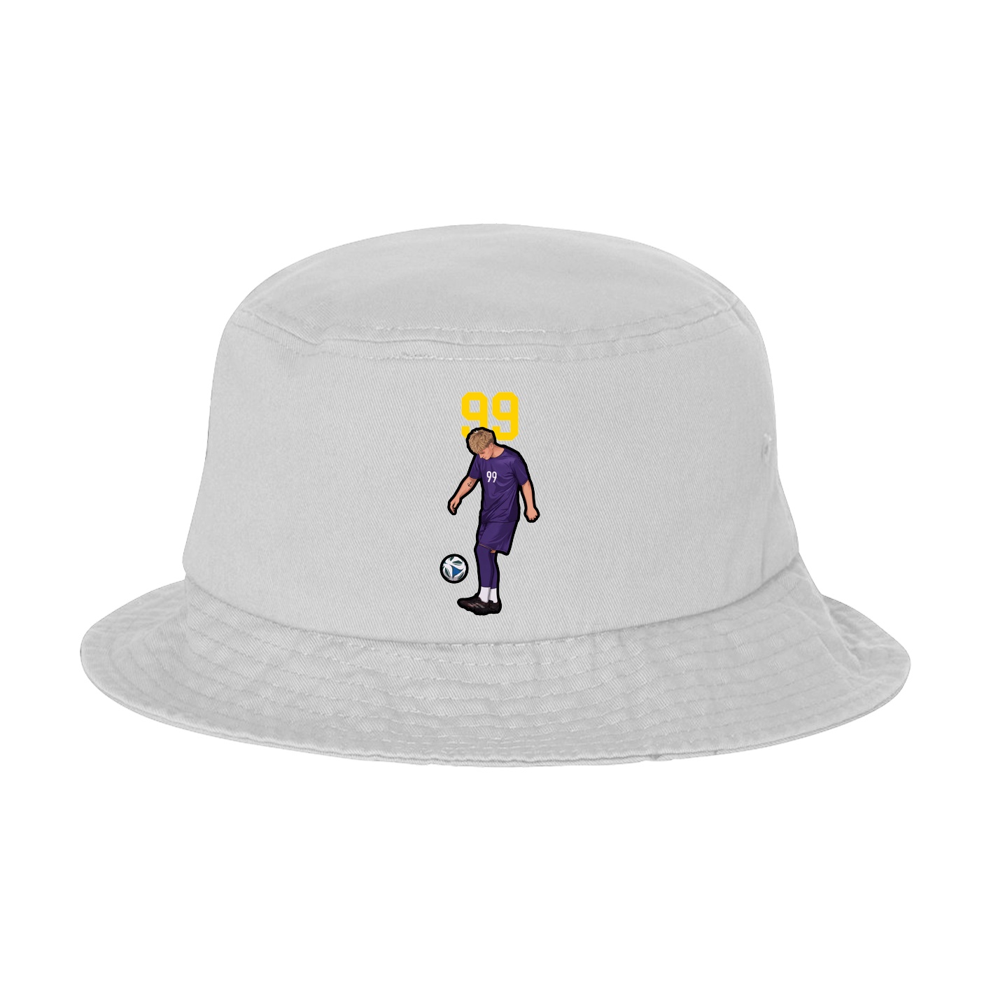 Bucket Cap — Number Top in White