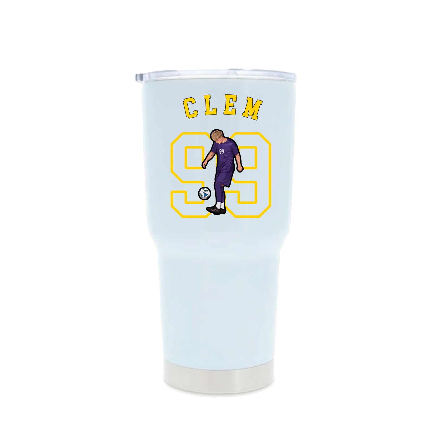 30oz Stainless Steel Tumbler — Shirsey Arch in White