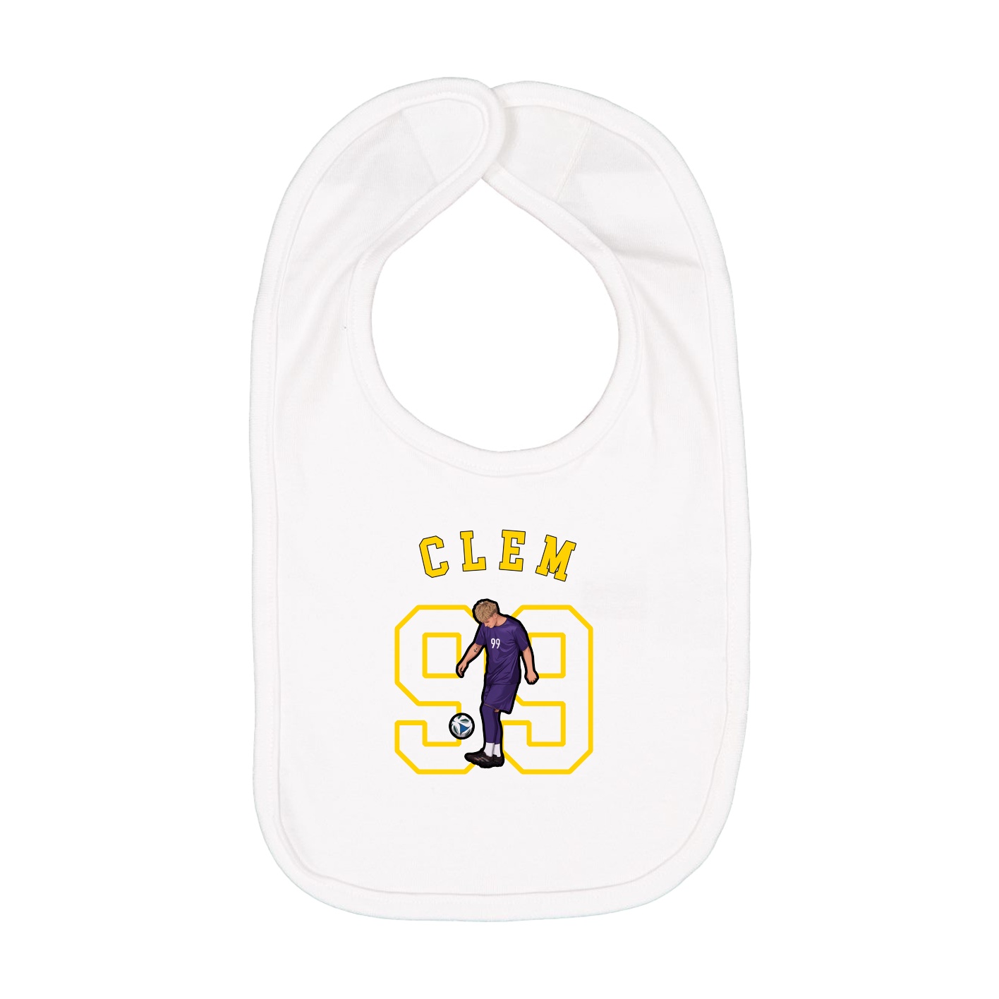 Infant Bib — Shirsey Arch in White