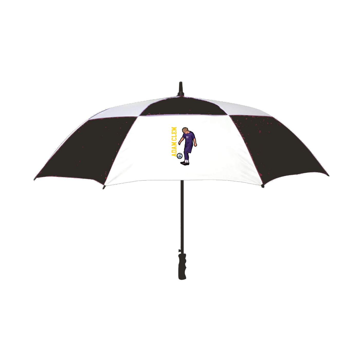 Golf Umbrella — Name Vertical in Black