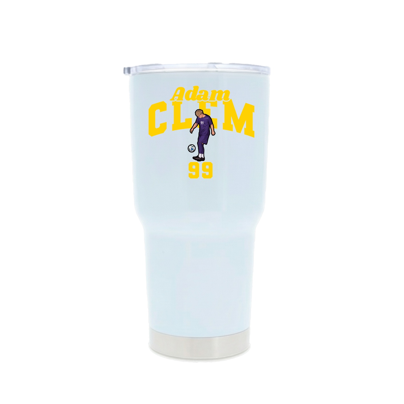30oz Stainless Steel Tumbler — Signature Arch in White