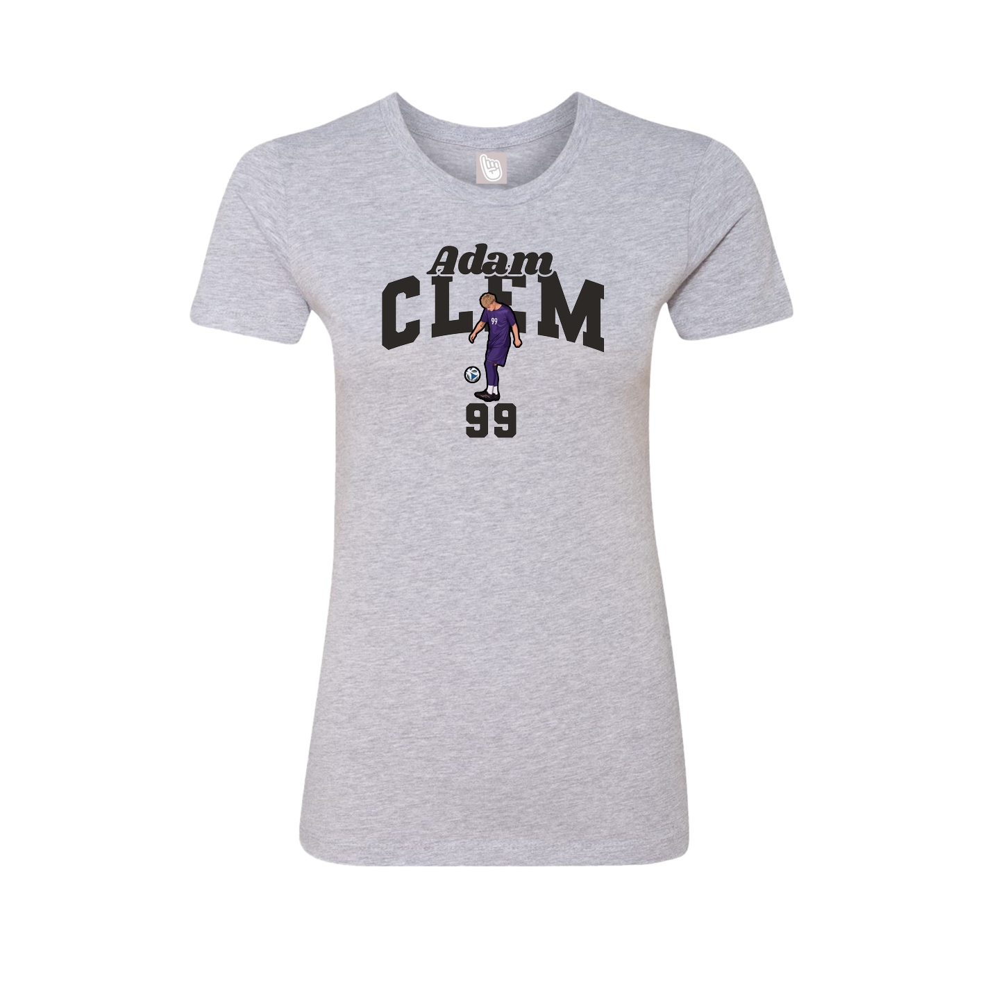 Fitted Women's Tee — Signature Arch in Grey