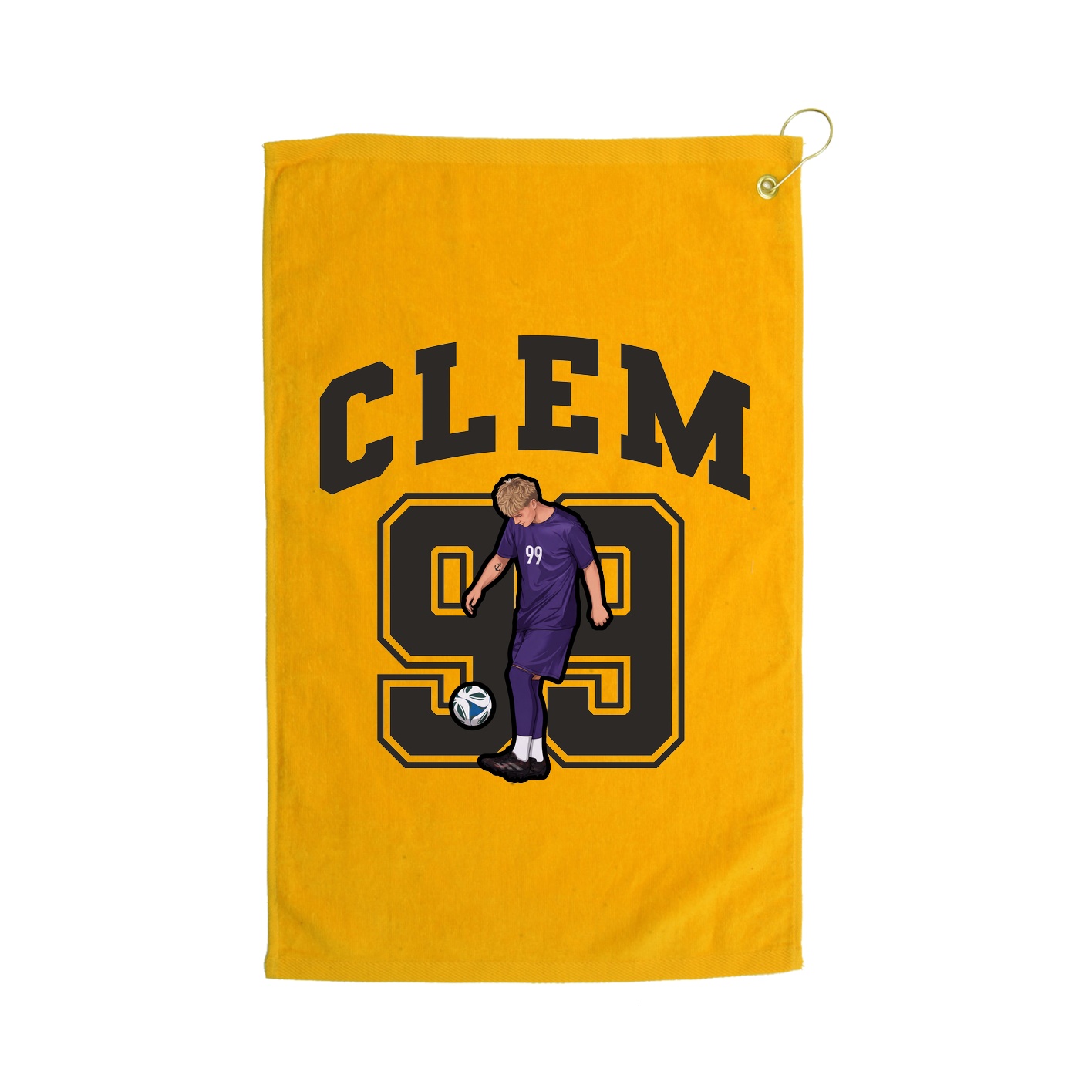 Golf Towel — Number in Gold