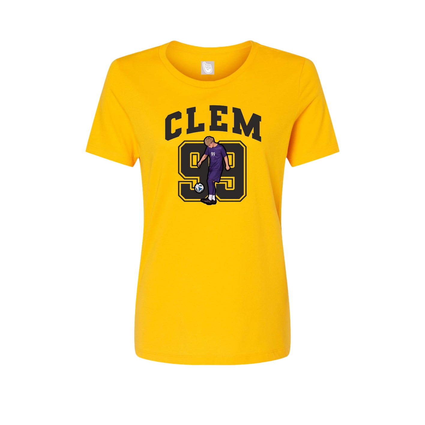 Fitted Women's Tee — Number in Gold