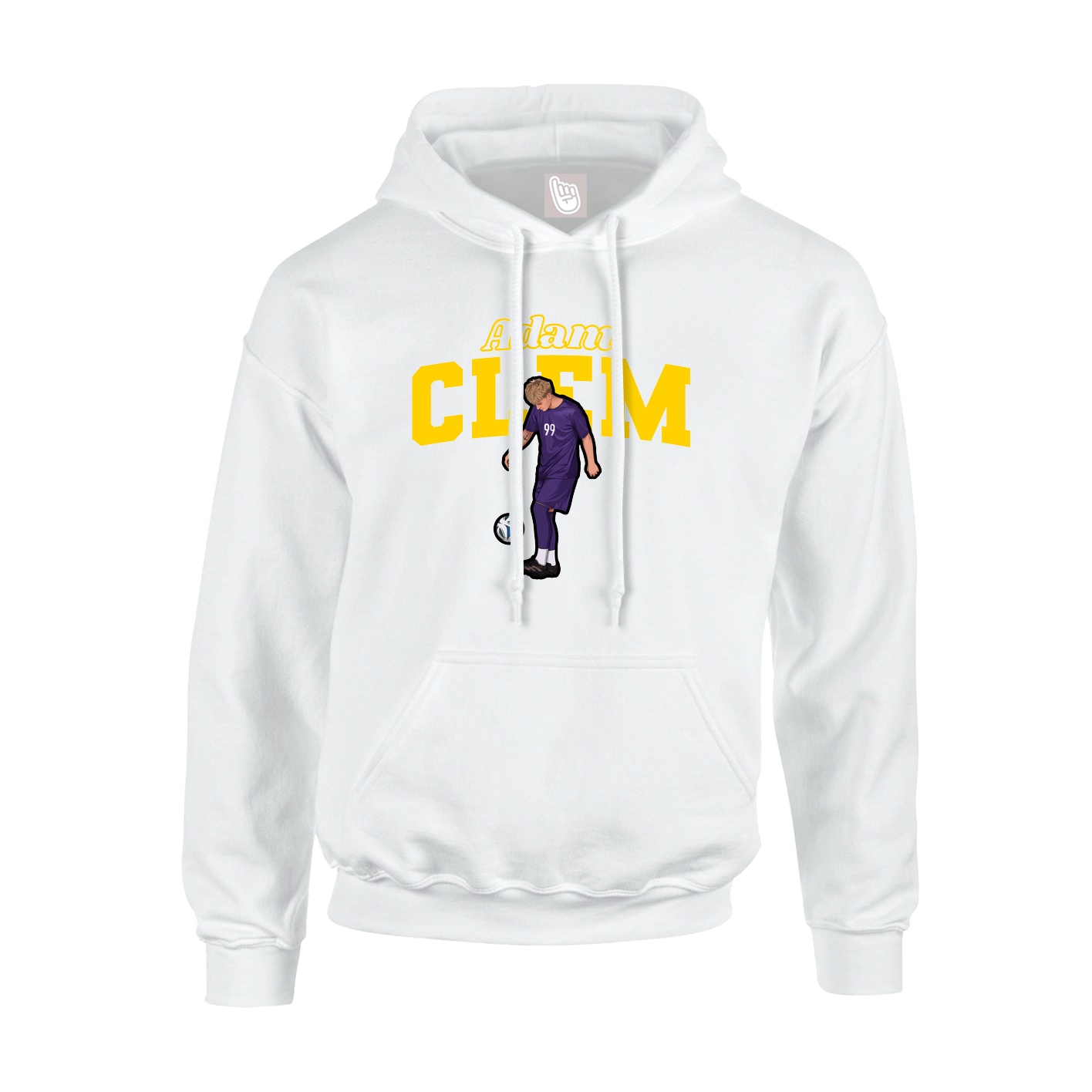 Hoodie — Name Arch in White