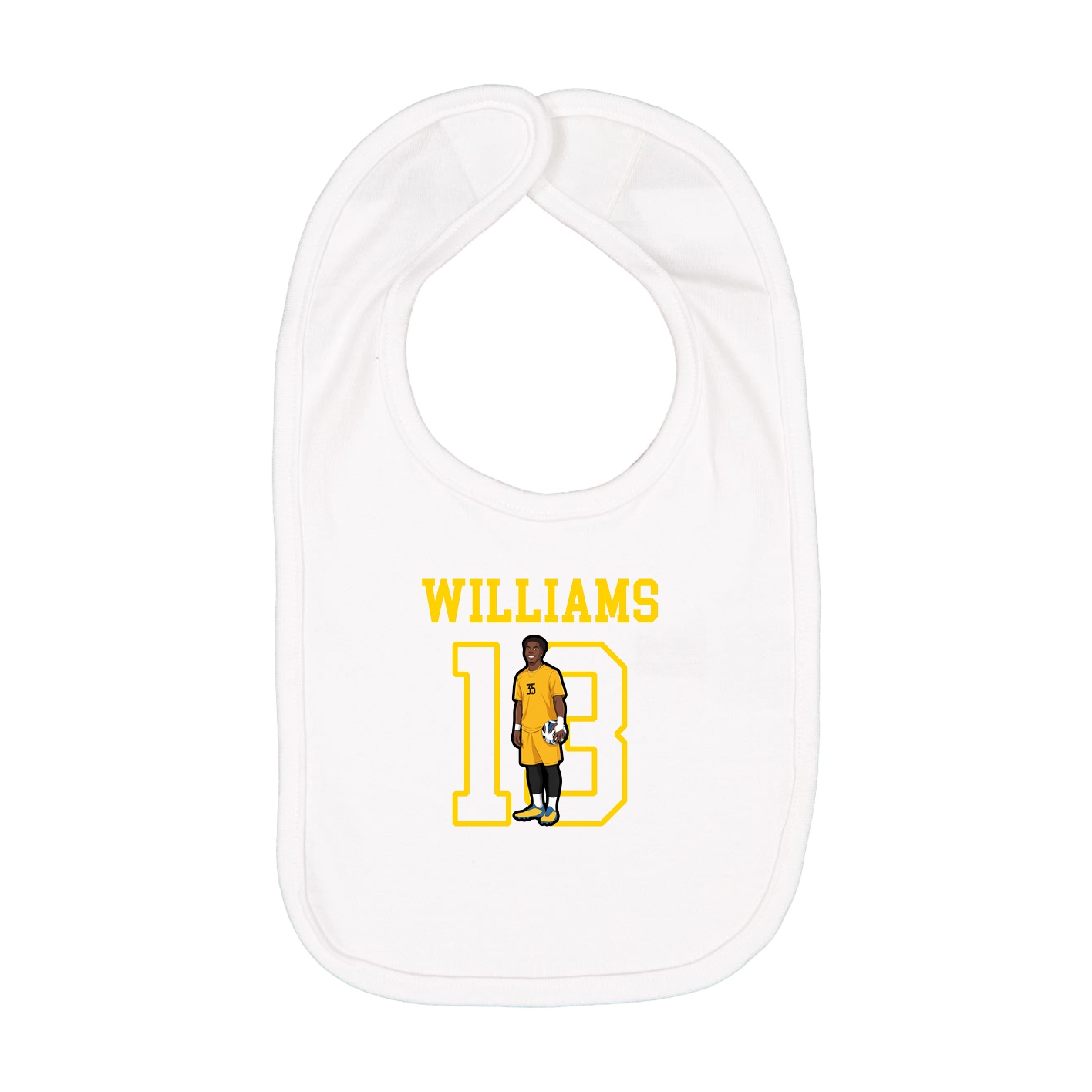 Infant Bib — Shirsey in White