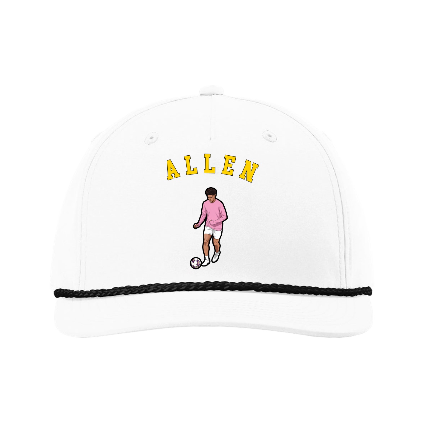 Five-Panel Classic Rope Cap — Shirsey Arch in White