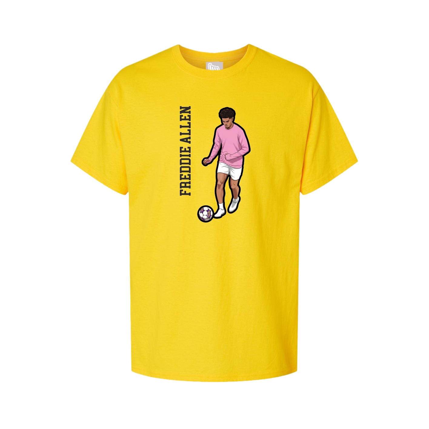 Youth Tee — Name Vertical in Gold