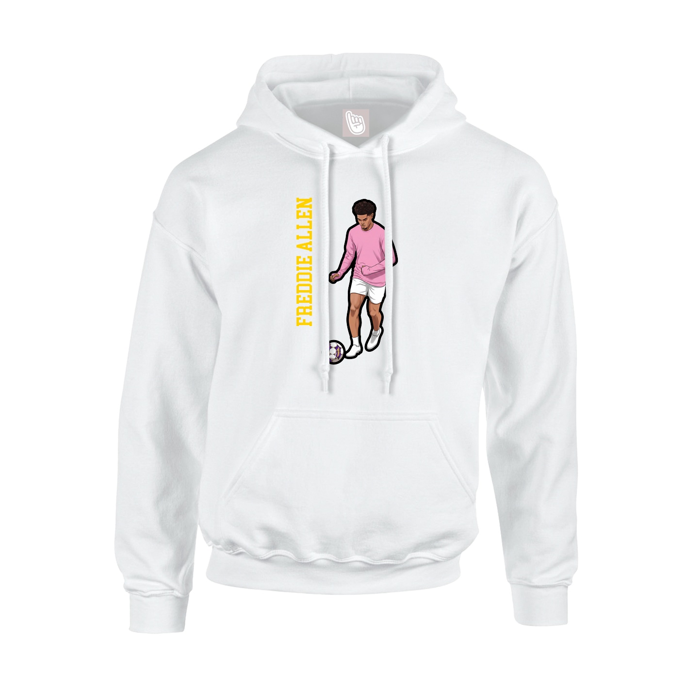 Hoodie — Name Vertical in White