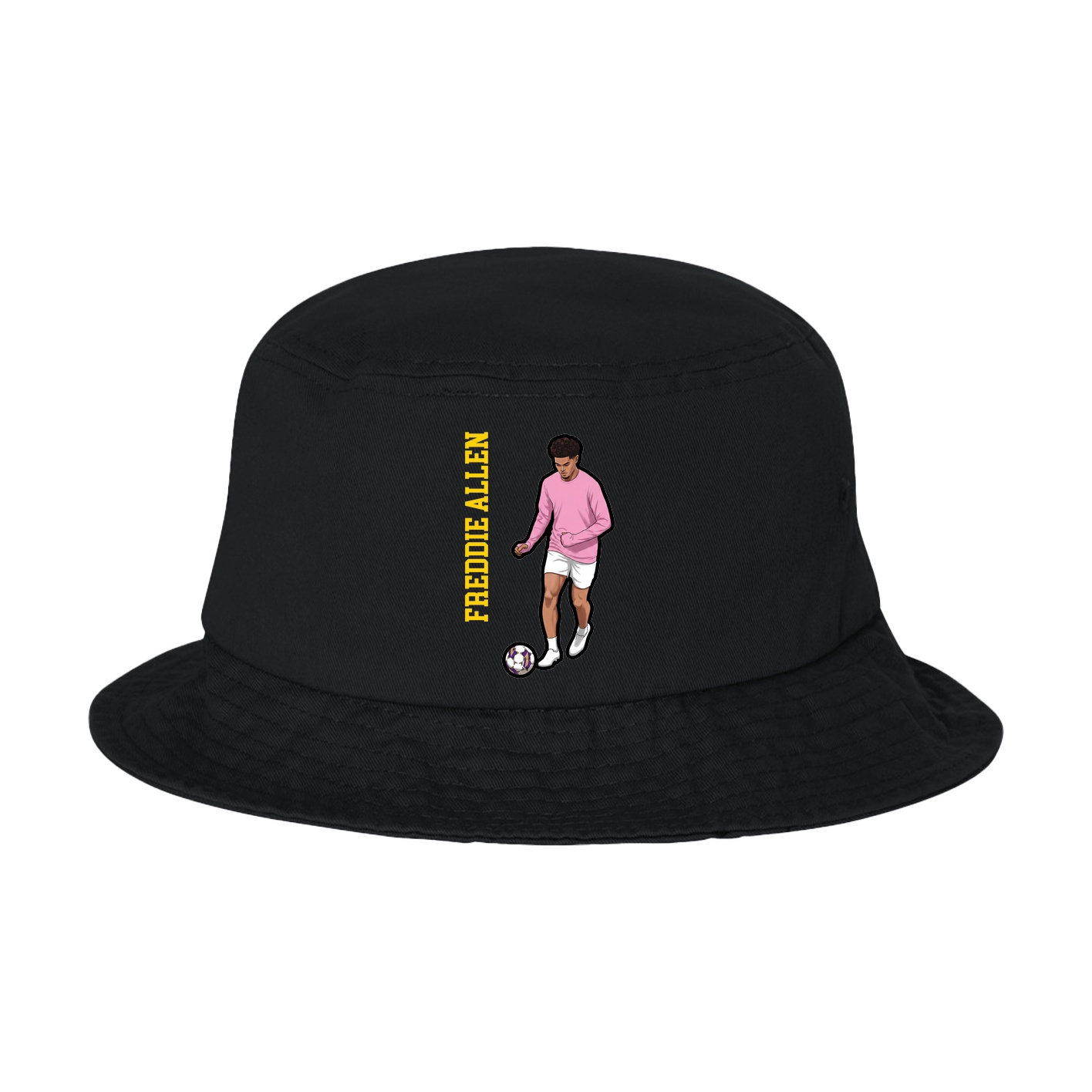 Bucket Cap — Name Vertical in Black