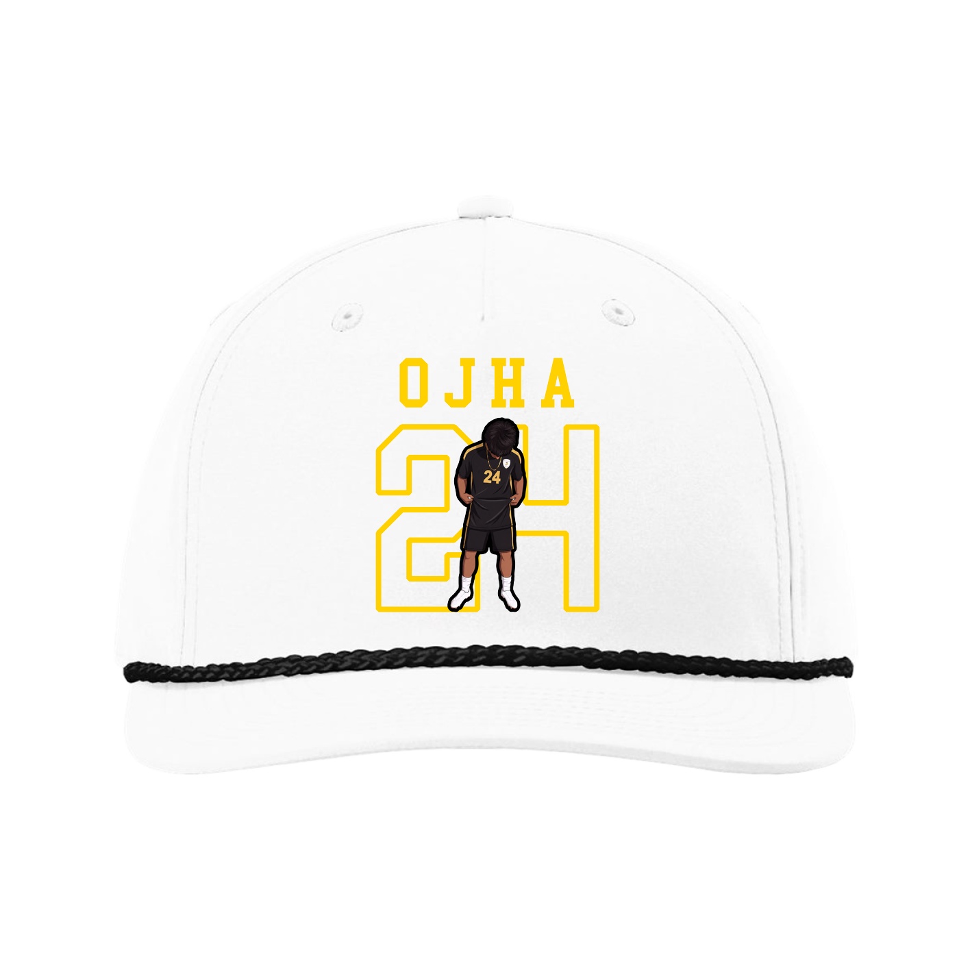 Five-Panel Classic Rope Cap — Shirsey in White