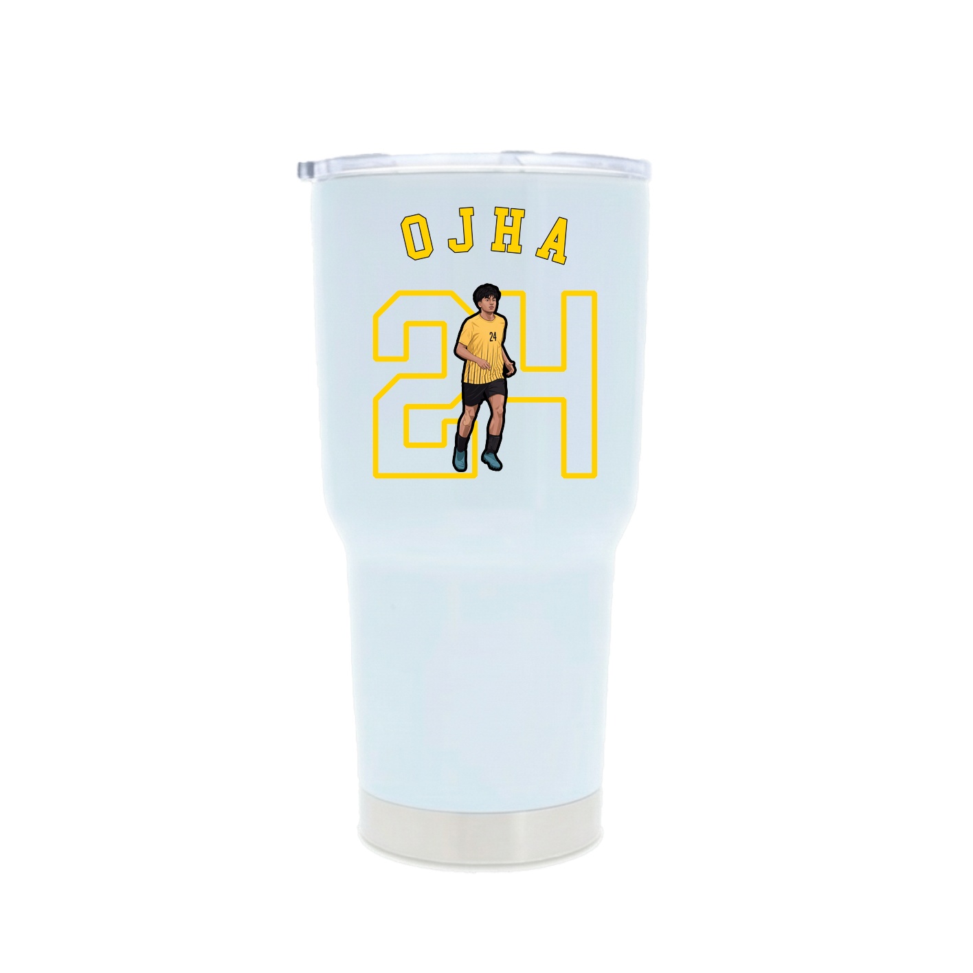 30oz Stainless Steel Tumbler — Shirsey Arch in White