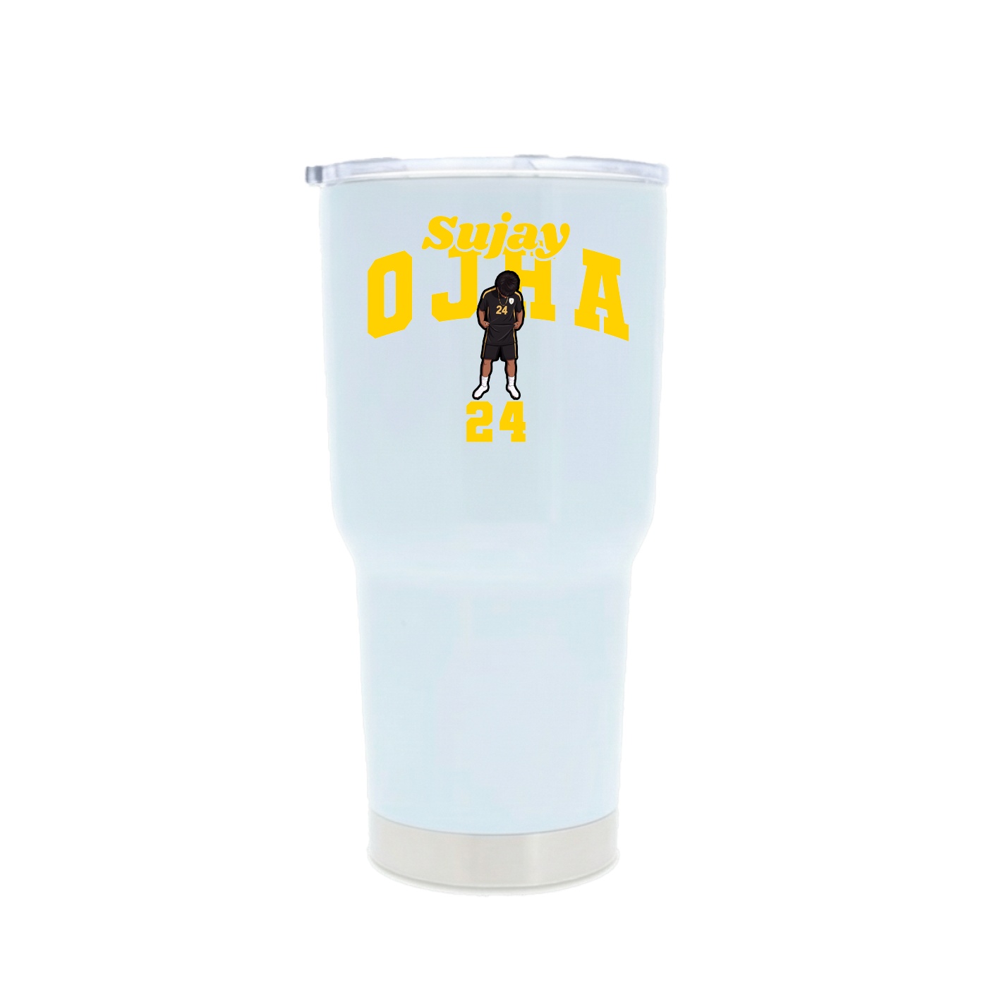 30oz Stainless Steel Tumbler — Signature Arch in White