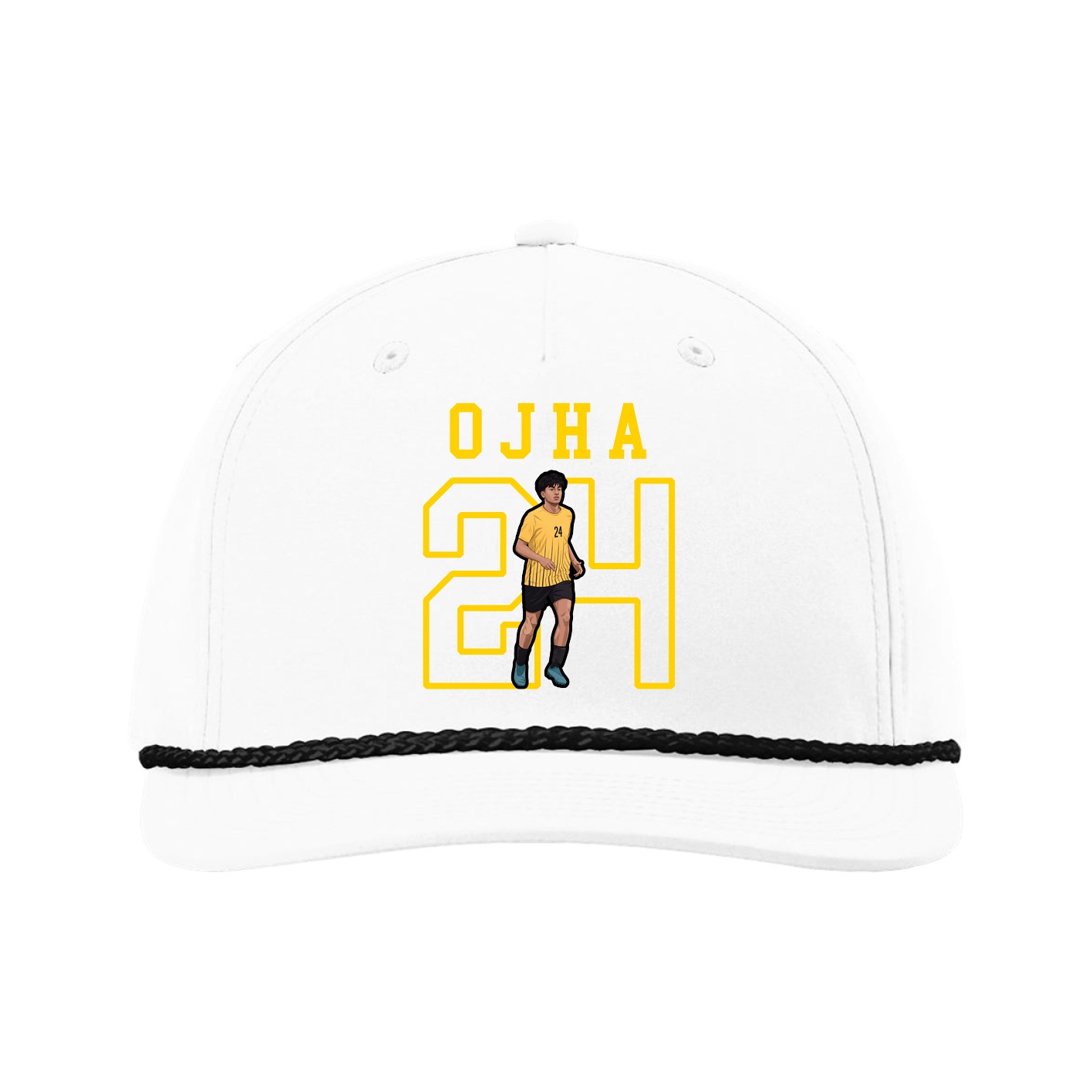 Five-Panel Classic Rope Cap — Shirsey in White