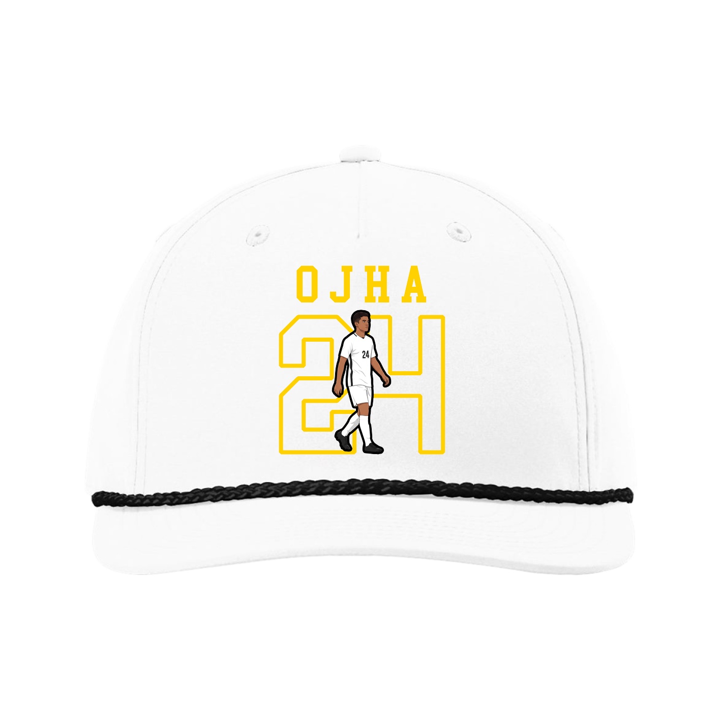 Five-Panel Classic Rope Cap — Shirsey in White