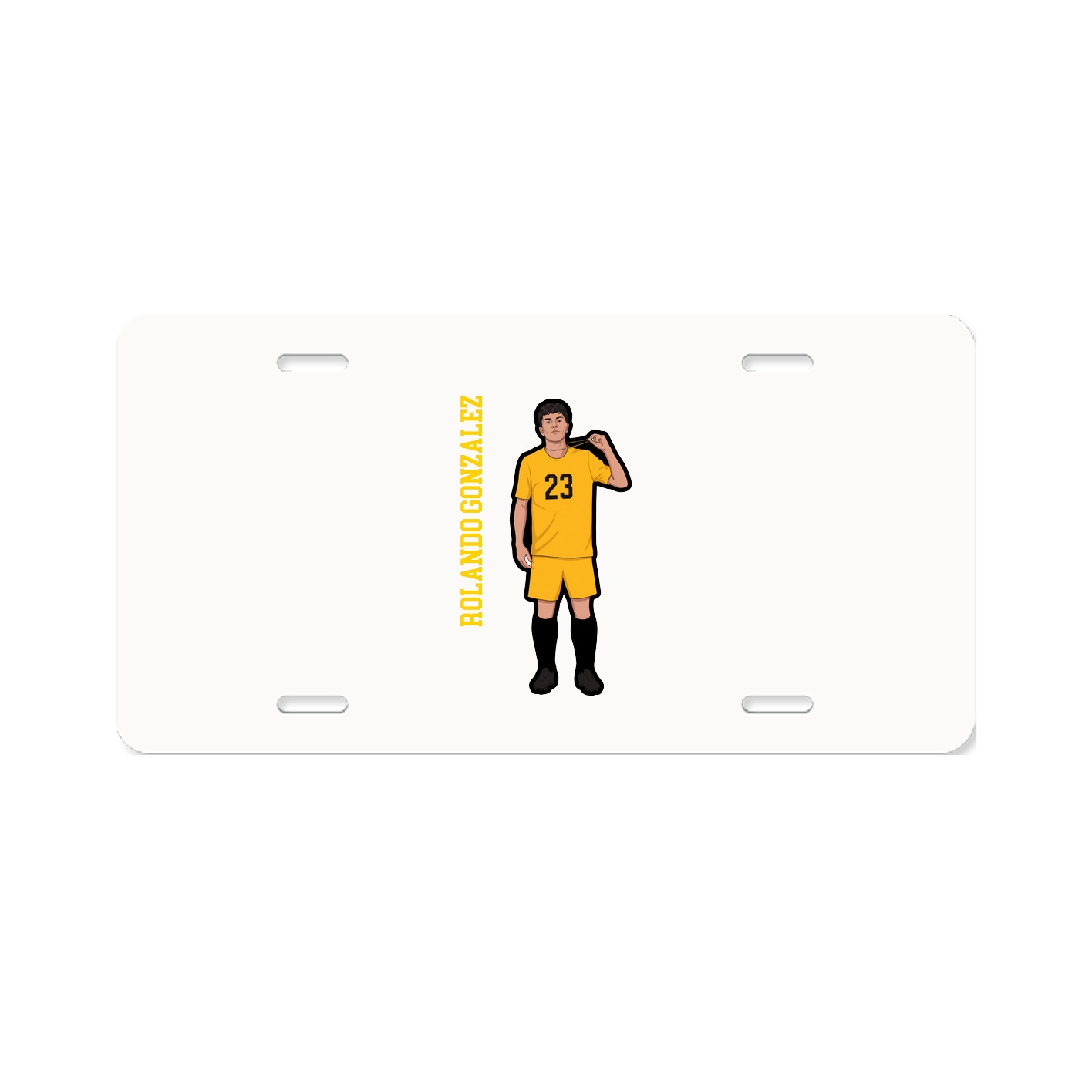 License Plate — Name Vertical in Classic