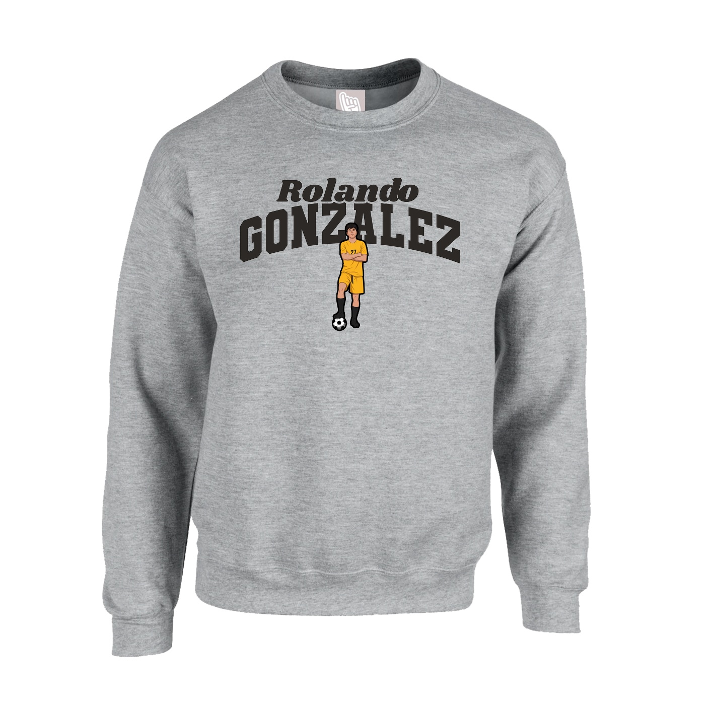 Fleece Crew — Signature Arch in Grey