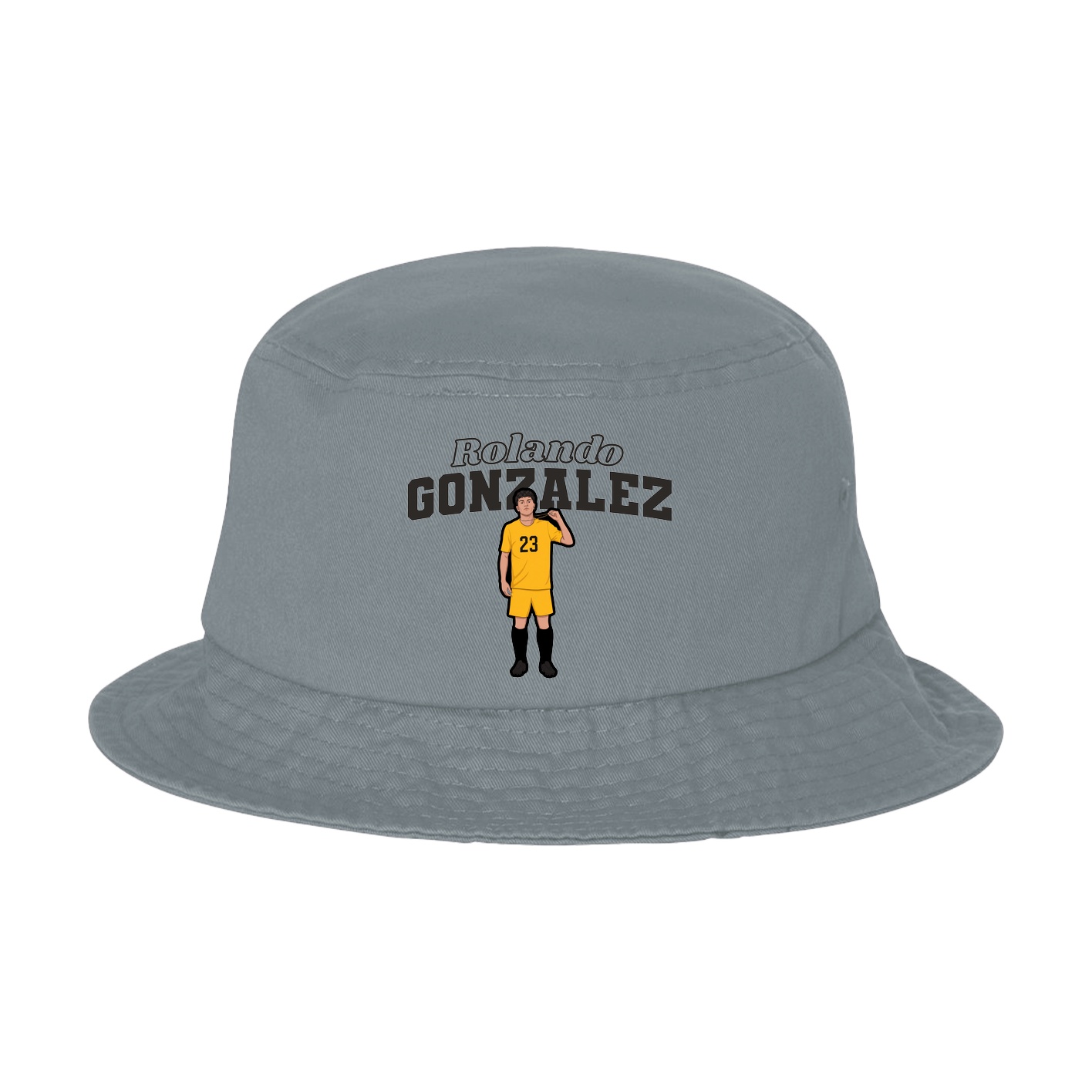 Bucket Cap — Name Arch in Grey