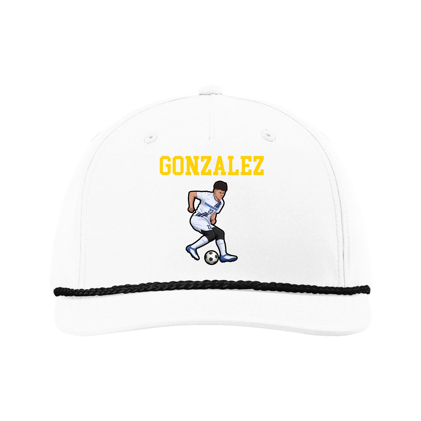 Five-Panel Classic Rope Cap — Shirsey in White