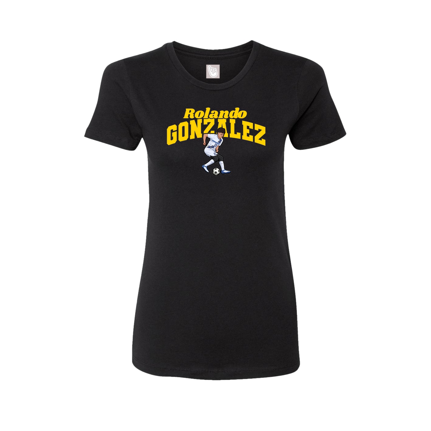 Fitted Women's Tee — Signature Arch in Black