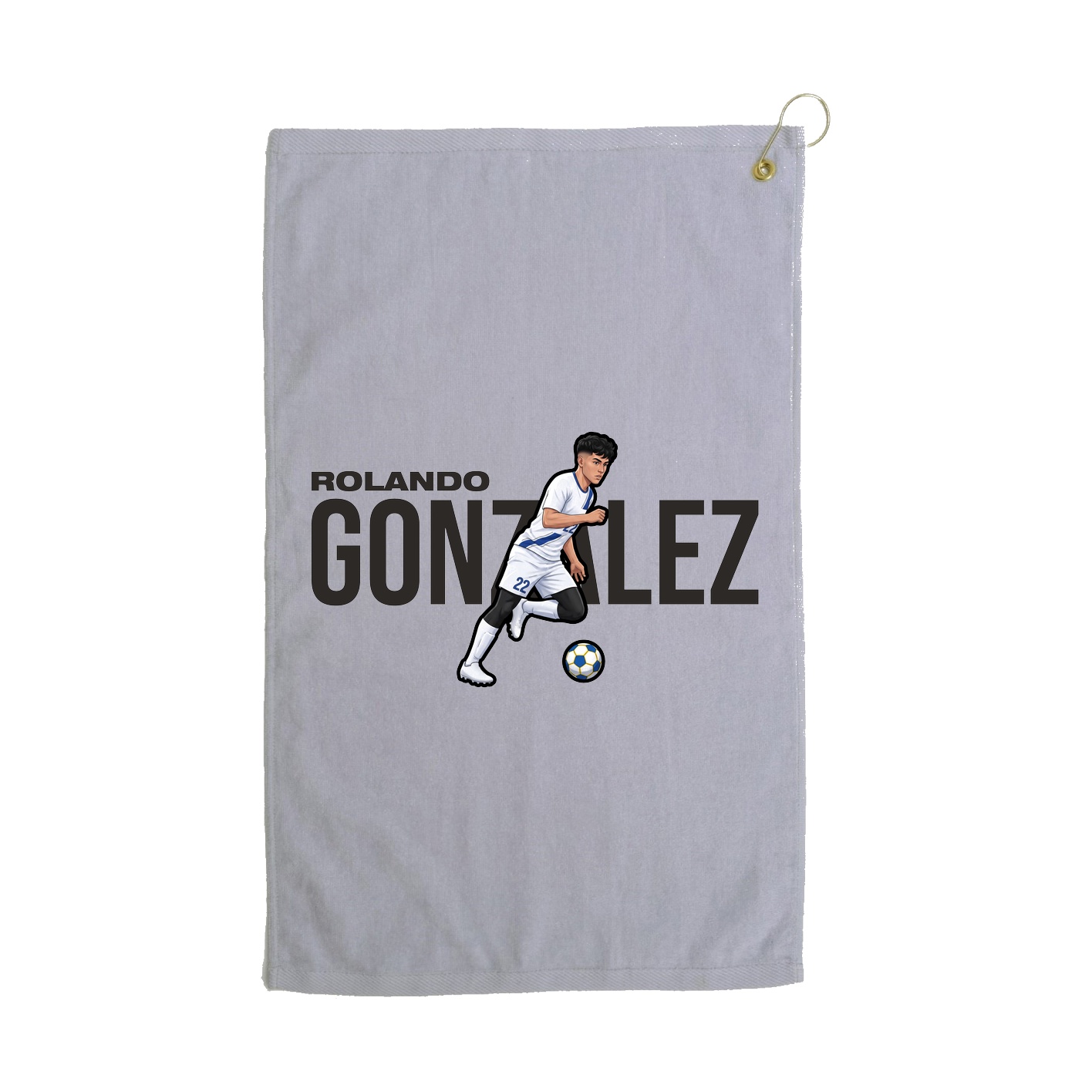 Golf Towel — Player Name in Grey