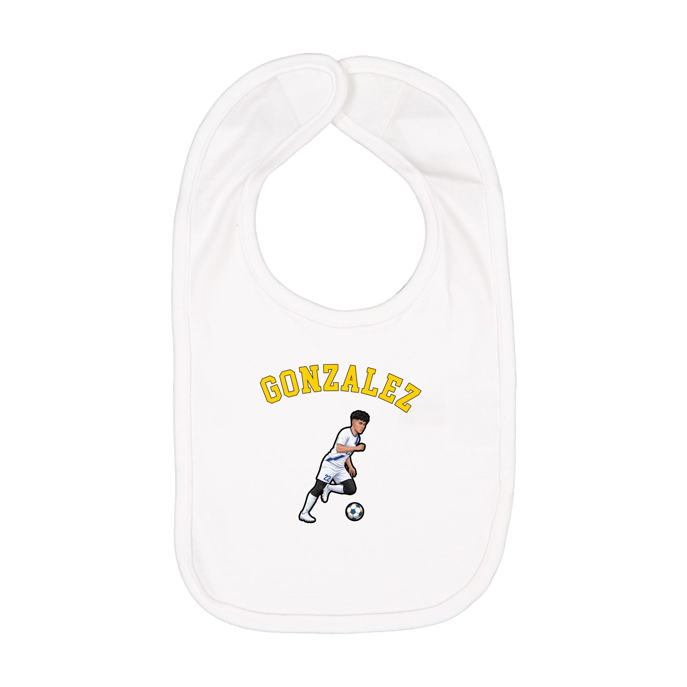 Infant Bib — Shirsey Arch in White