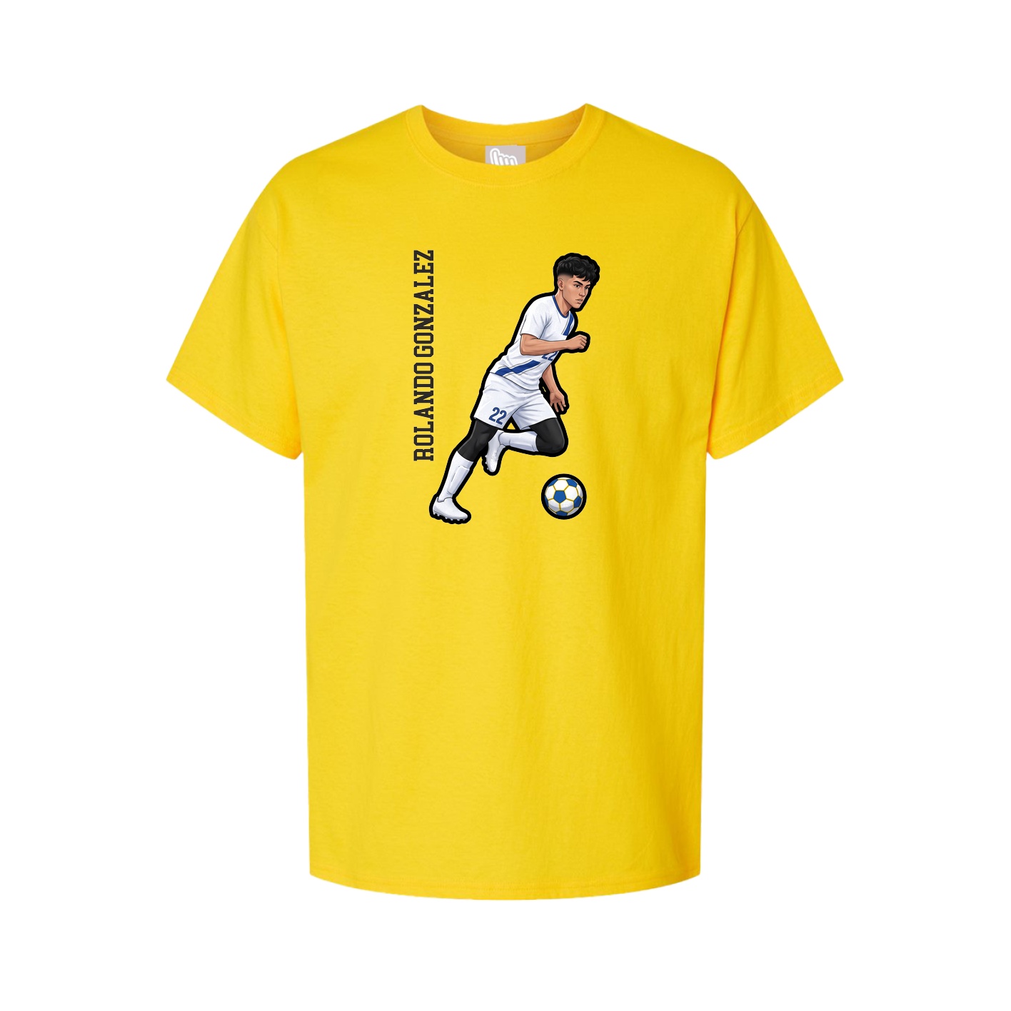 Tee — Name Vertical in Gold