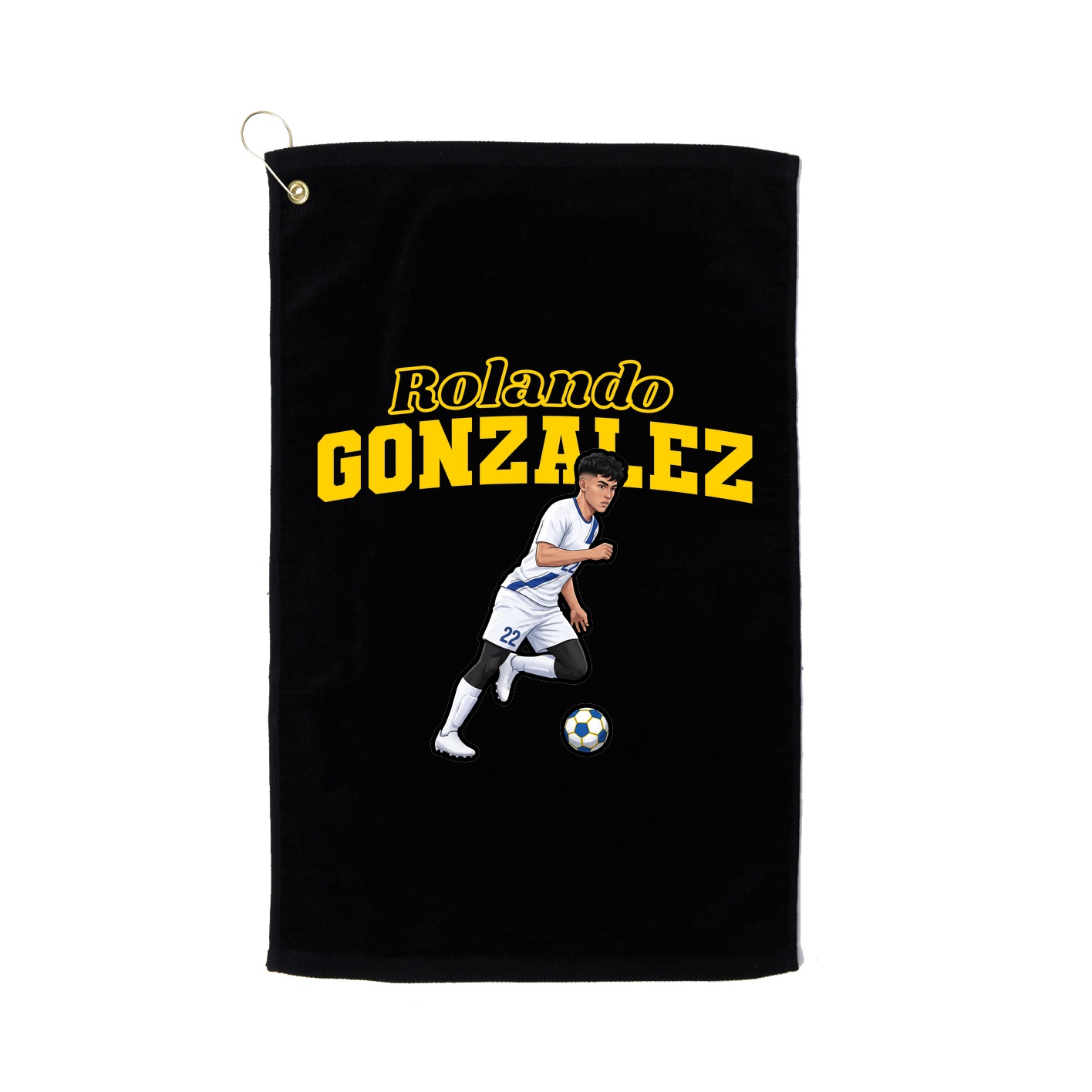 Golf Towel — Name Arch in Black