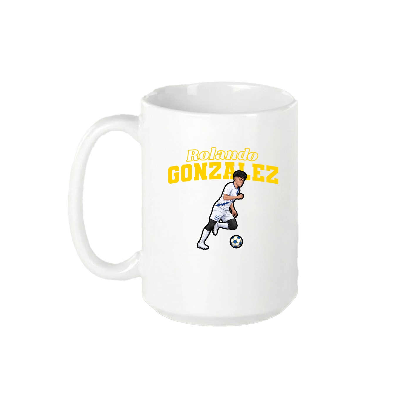 15oz Coffee Mug — Name Arch in White