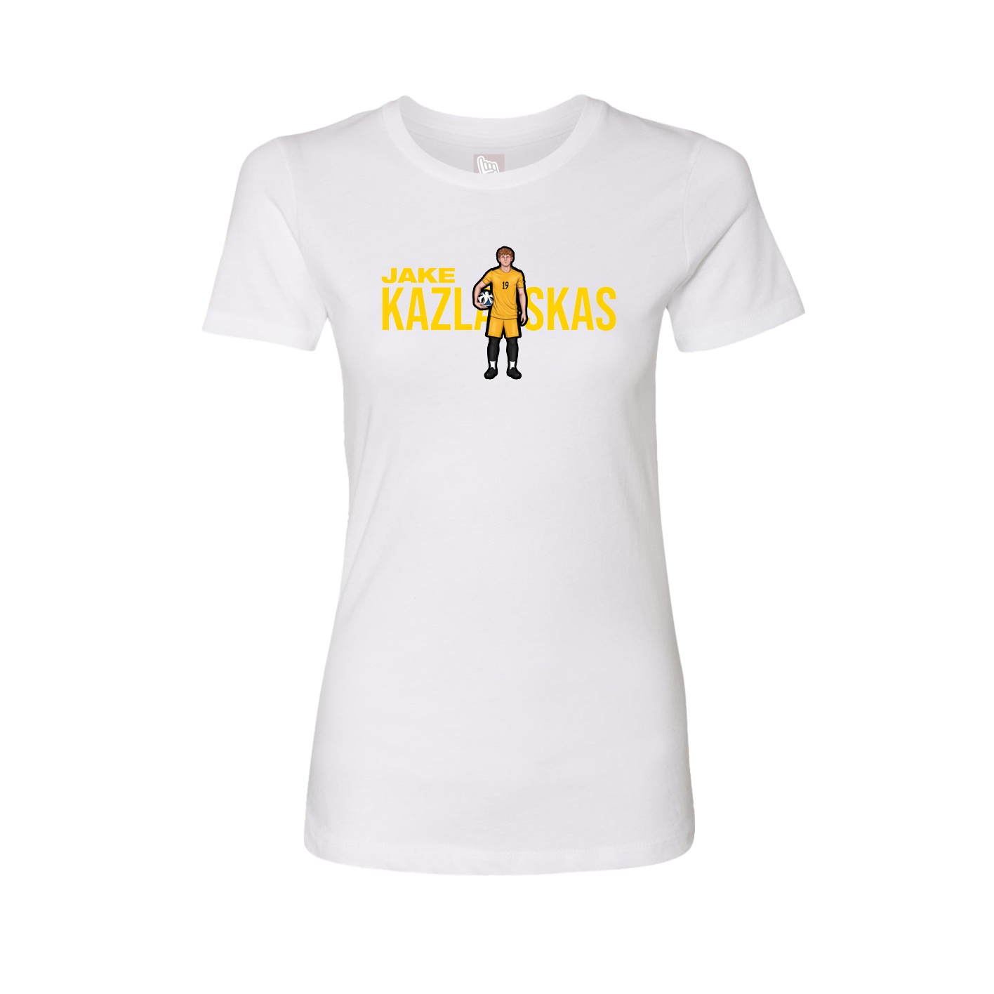 Fitted Women's Tee — Player Name in White