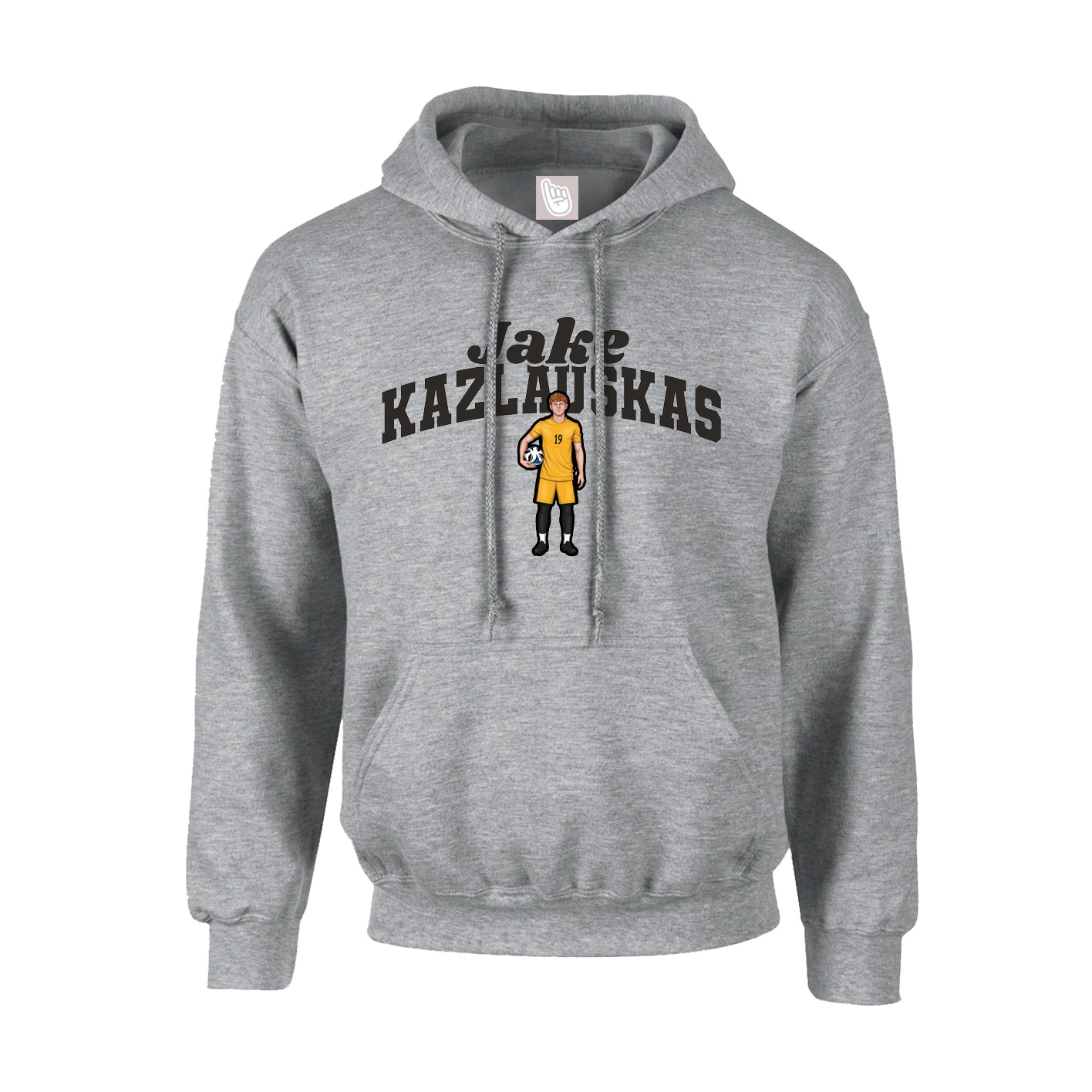 Youth Hoodie — Signature Arch in Grey