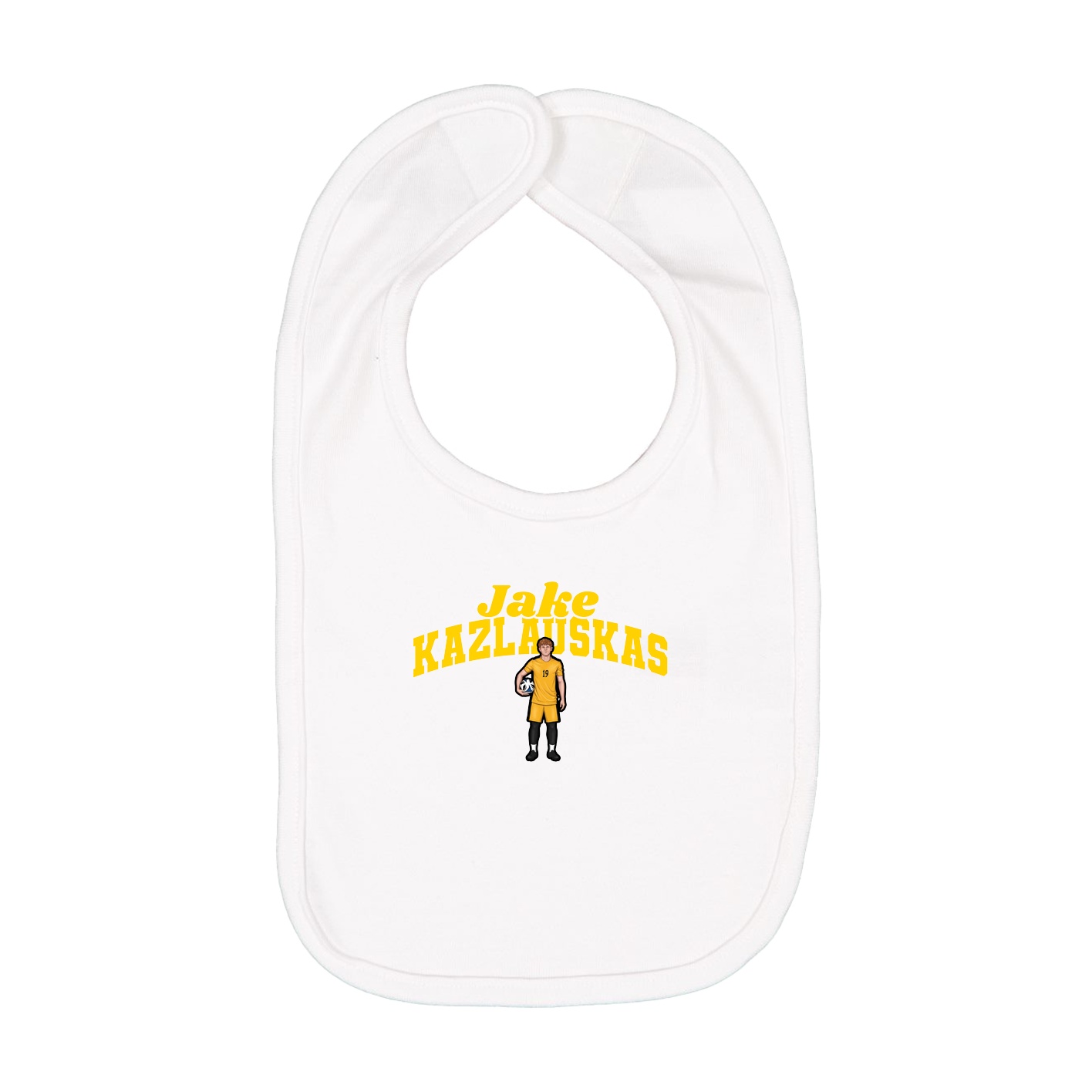 Infant Bib — Signature Arch in White