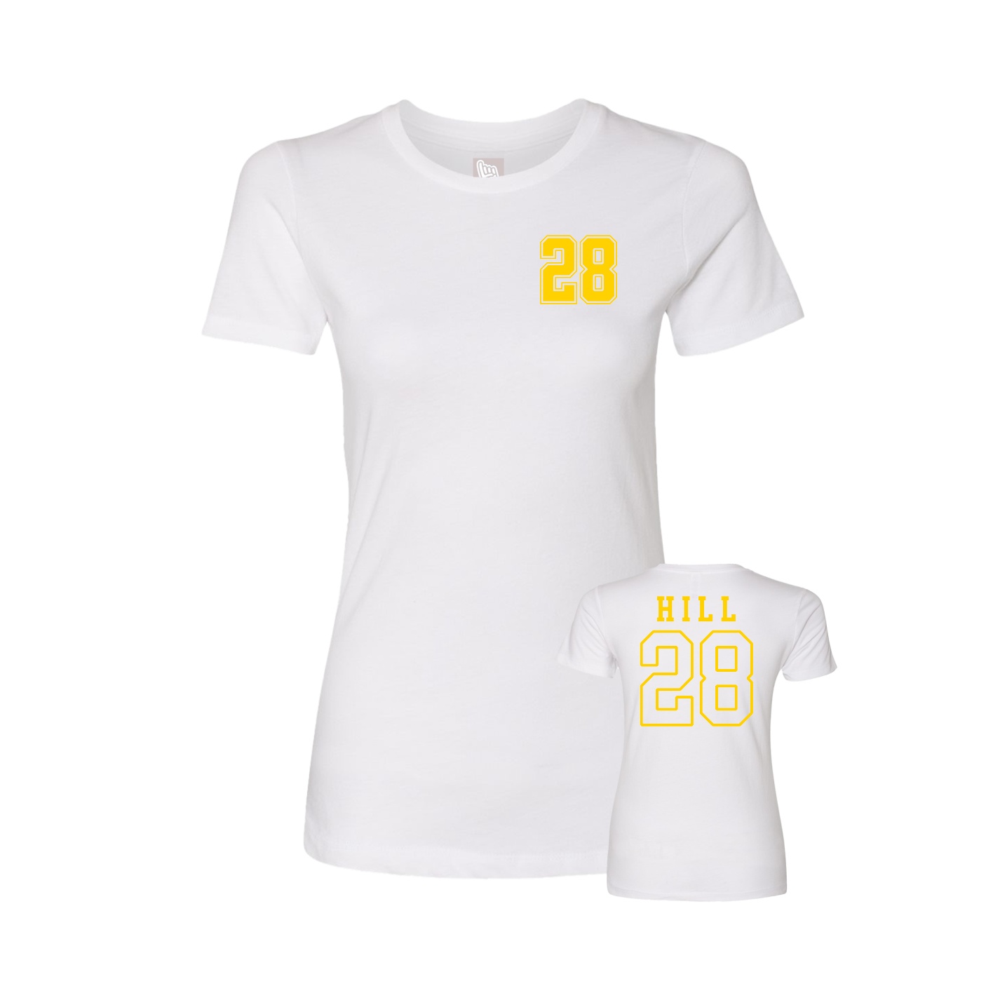 Fitted Women's Tee — Chest Back in White