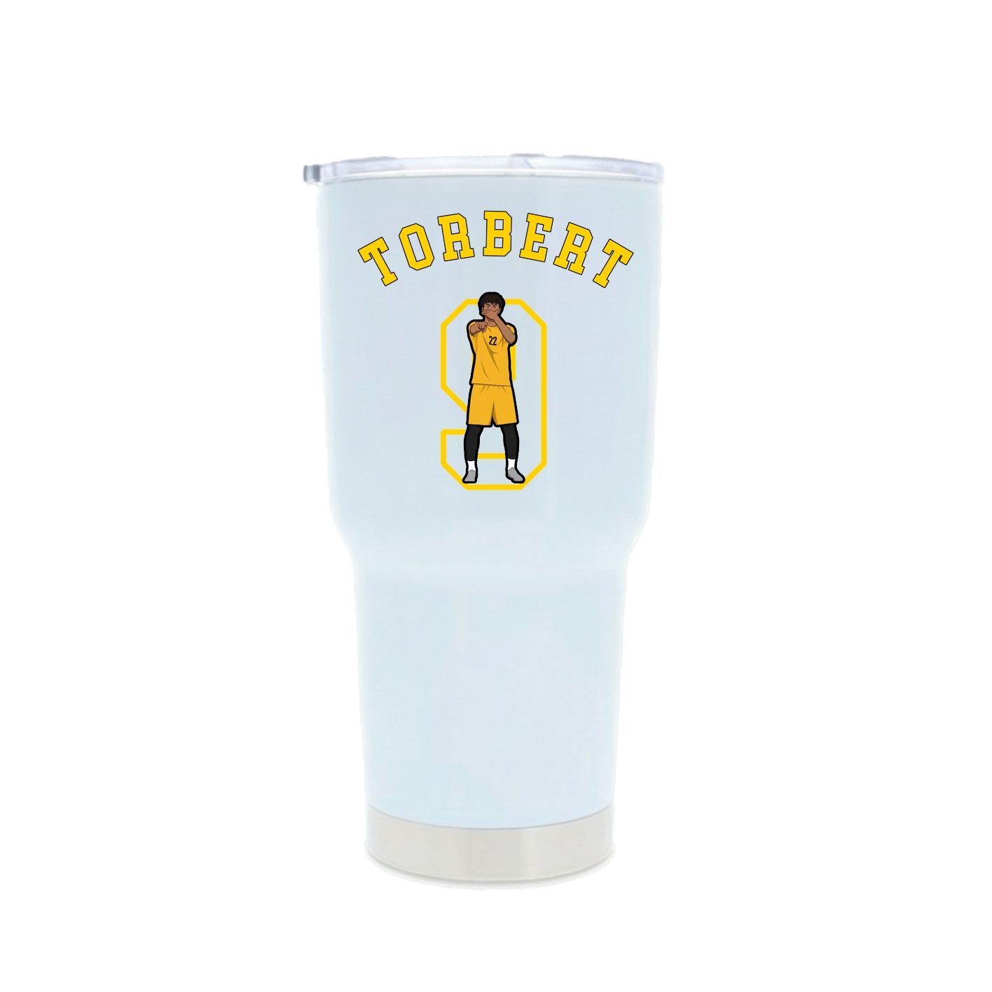 30oz Stainless Steel Tumbler — Shirsey Arch in White