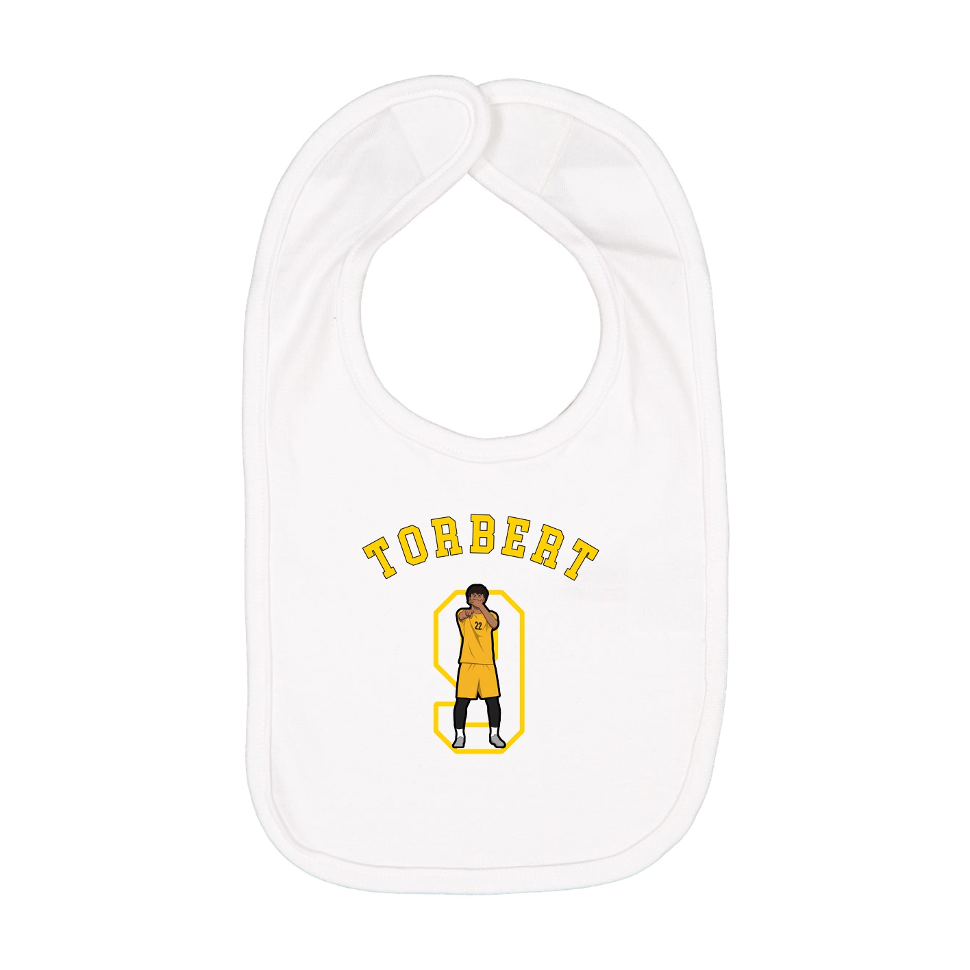 Infant Bib — Shirsey Arch in White