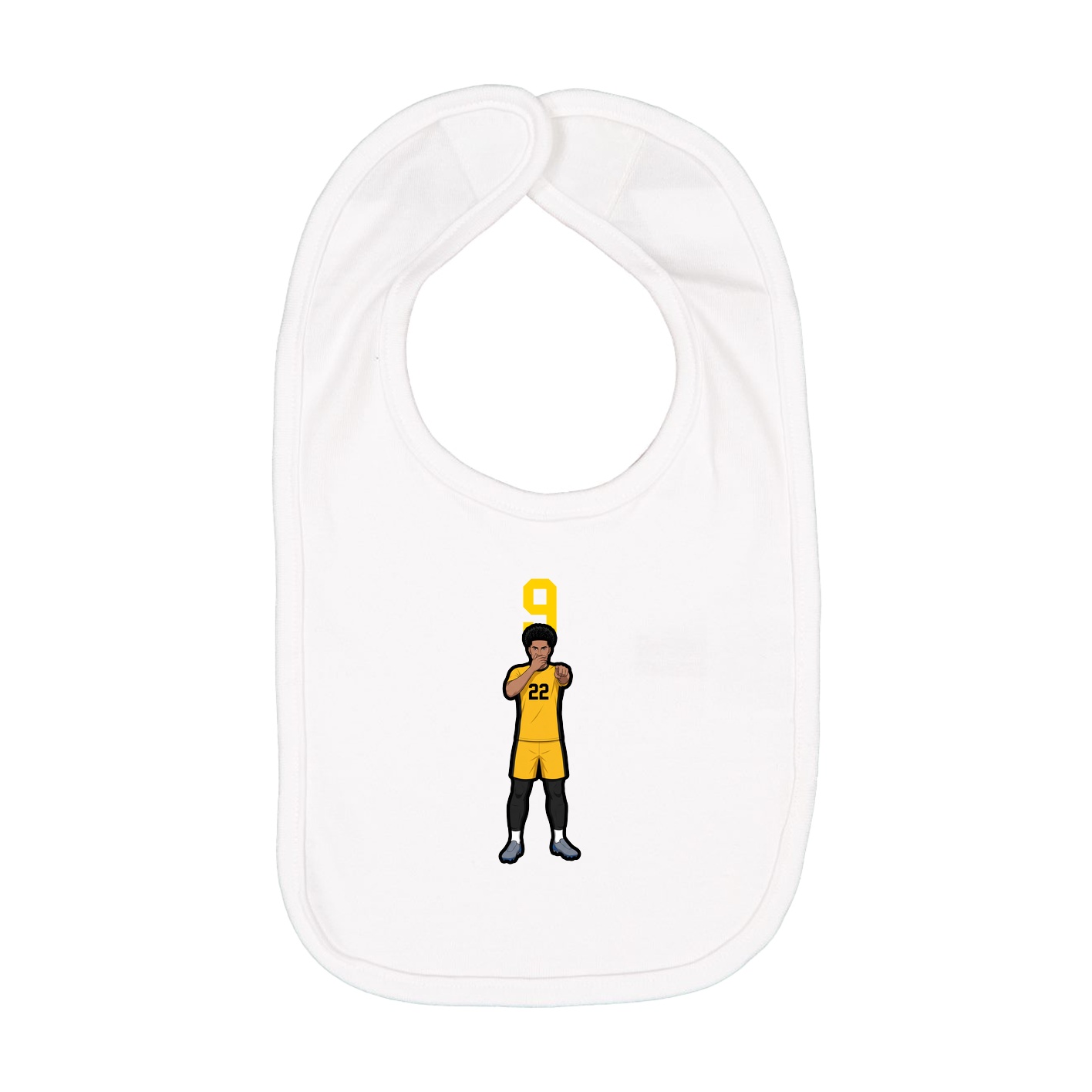 Infant Bib — Number Top in White