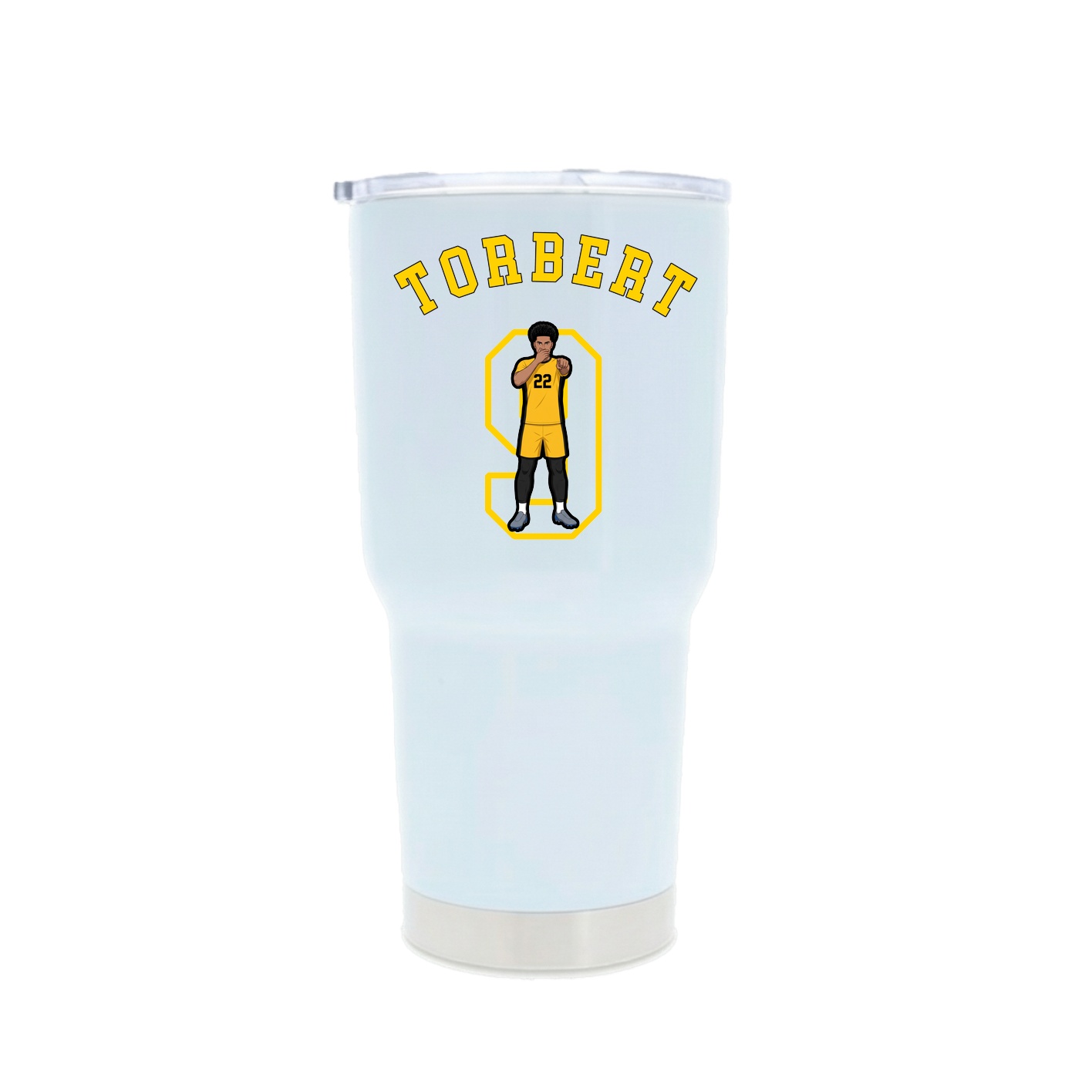 30oz Stainless Steel Tumbler — Shirsey Arch in White