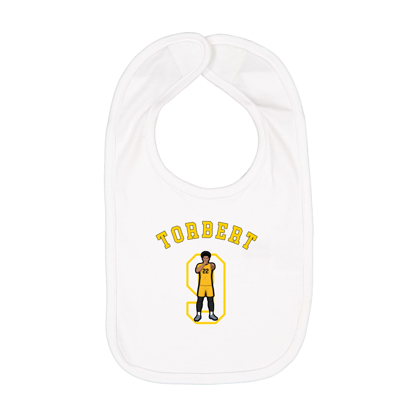 Infant Bib — Shirsey Arch in White