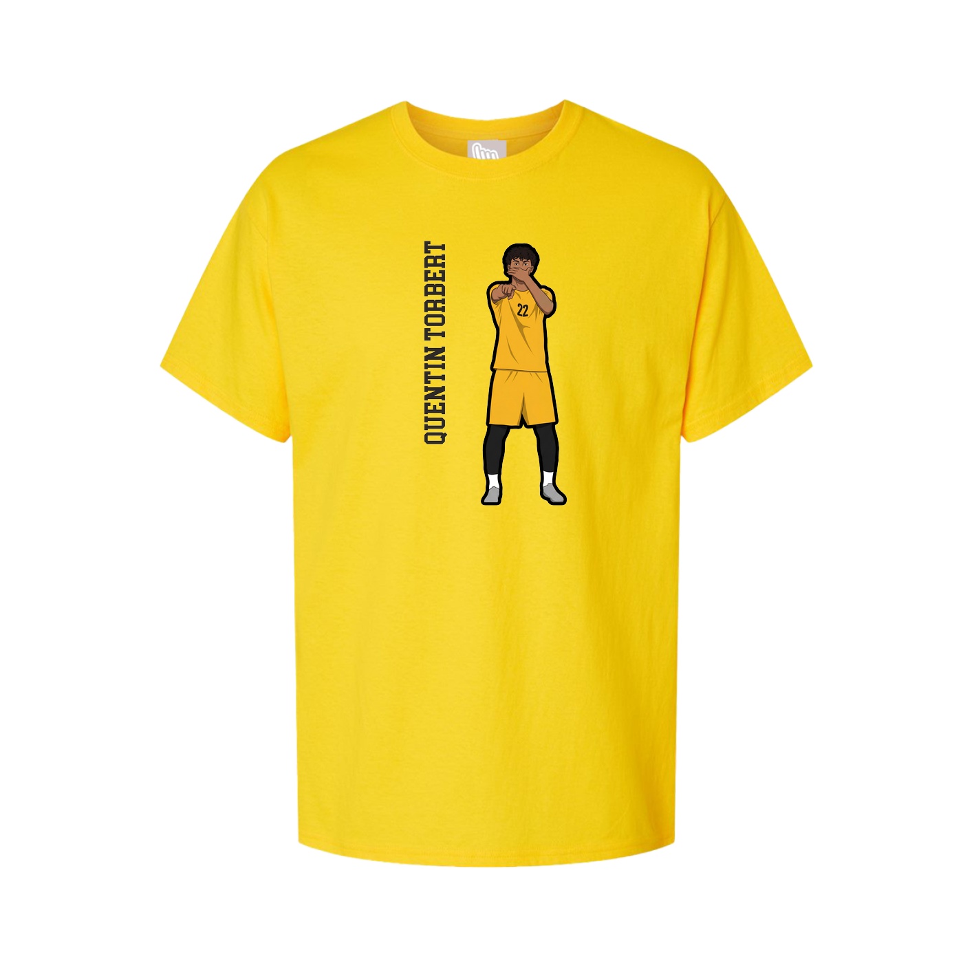Tee — Name Vertical in Gold