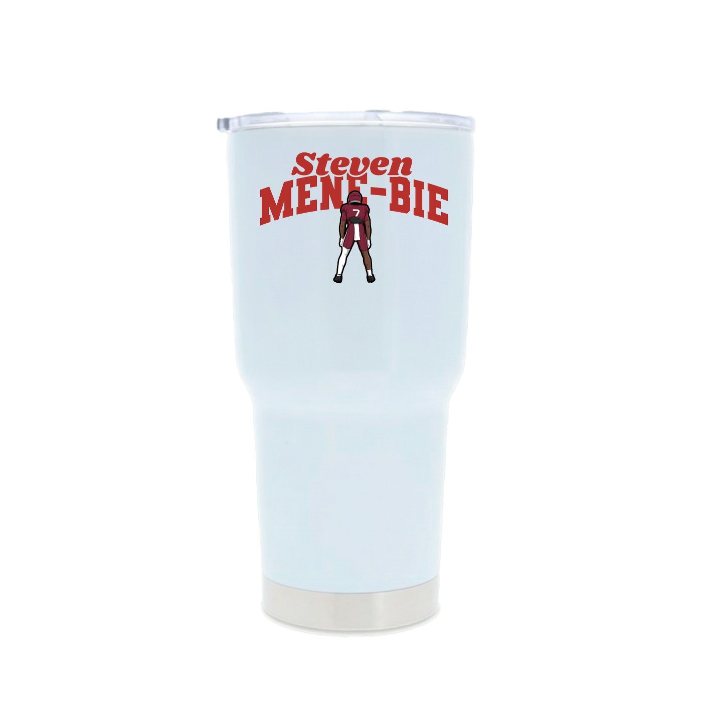 30oz Stainless Steel Tumbler — Signature Arch in White
