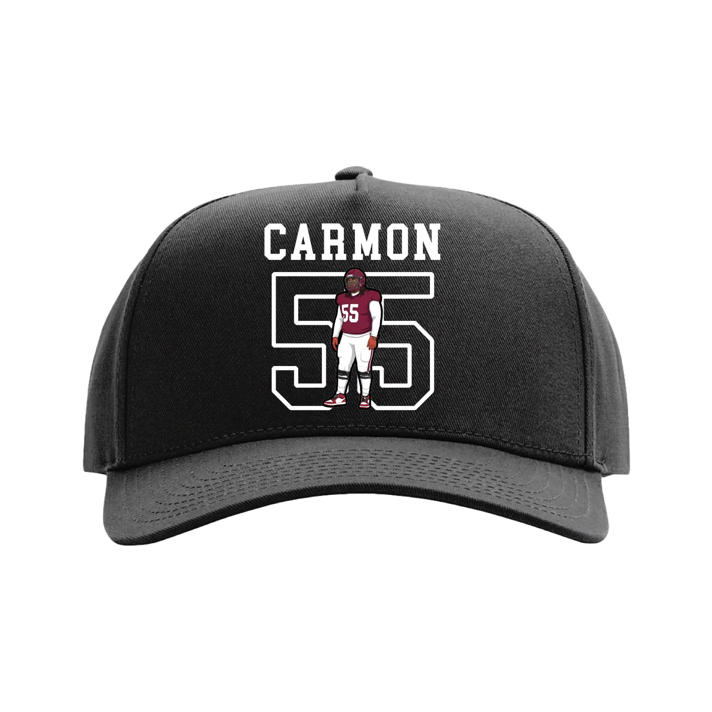 Full Fabric Five-Panel Champ Cap — Shirsey in Black