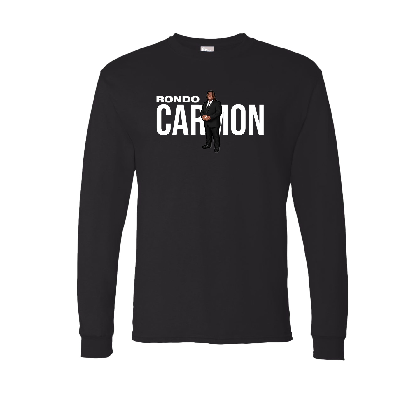 Long Sleeve Tee — Player Name in Black