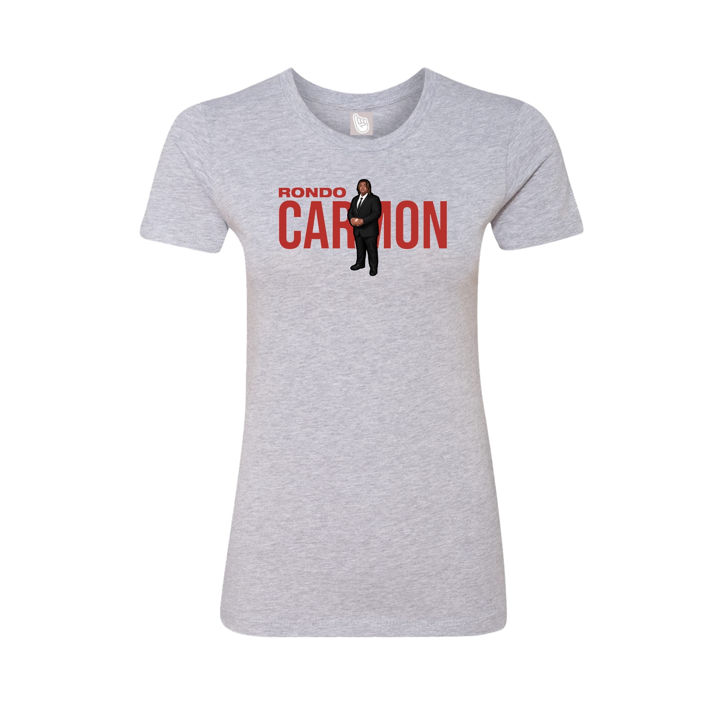 Fitted Women's Tee — Player Name in Grey