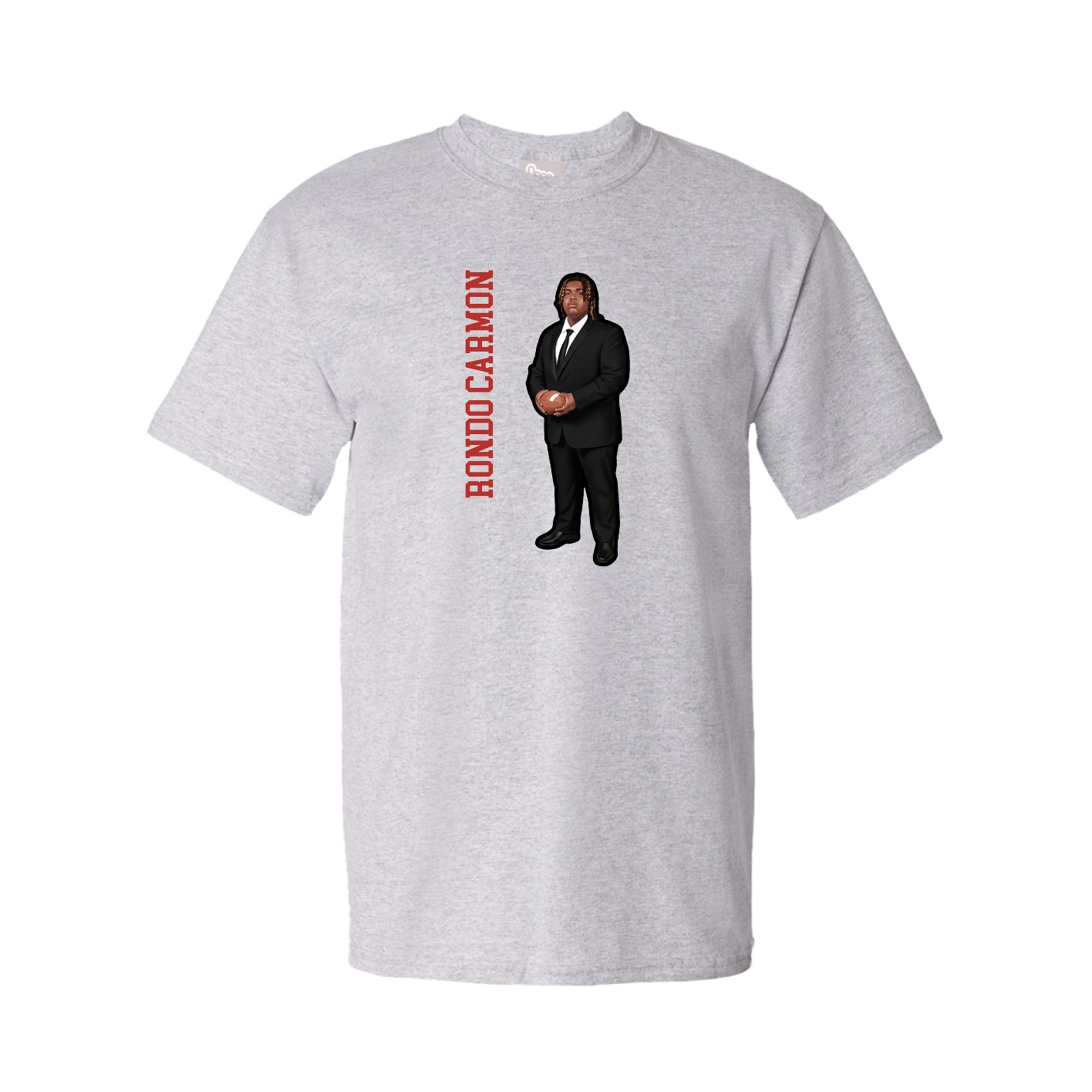 Tee — Name Vertical in Grey